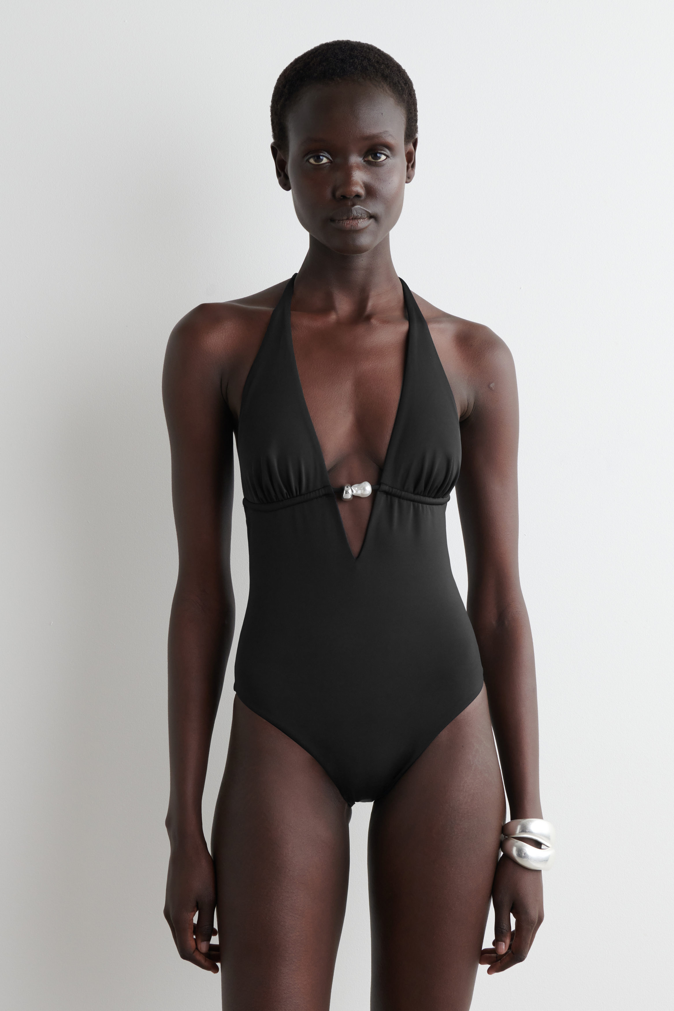 正規品　andmary Coco pleats swimwear Black ANDMARY】Coco pleats swimwear