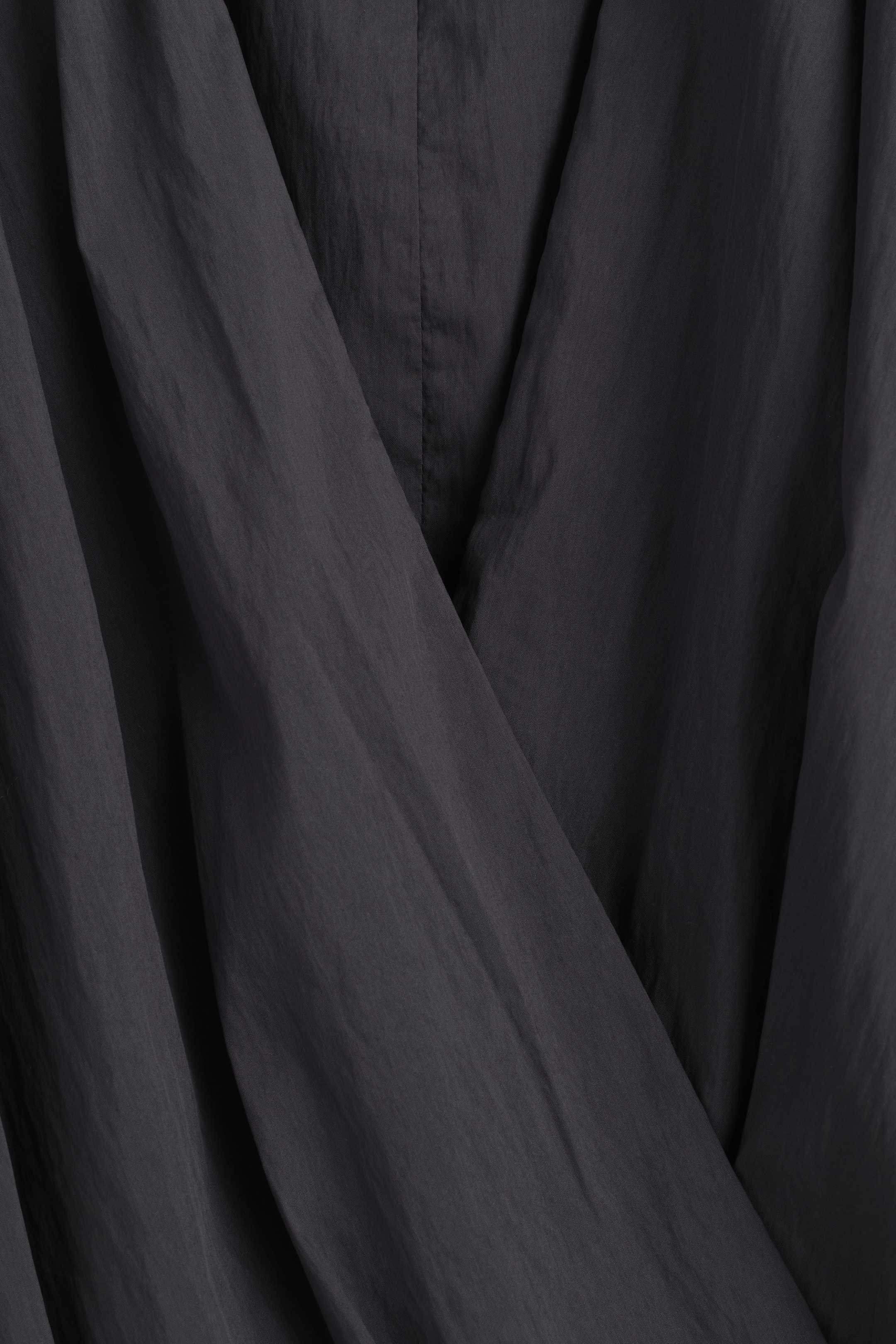 GATHERED WRAP-OVER BLOUSE