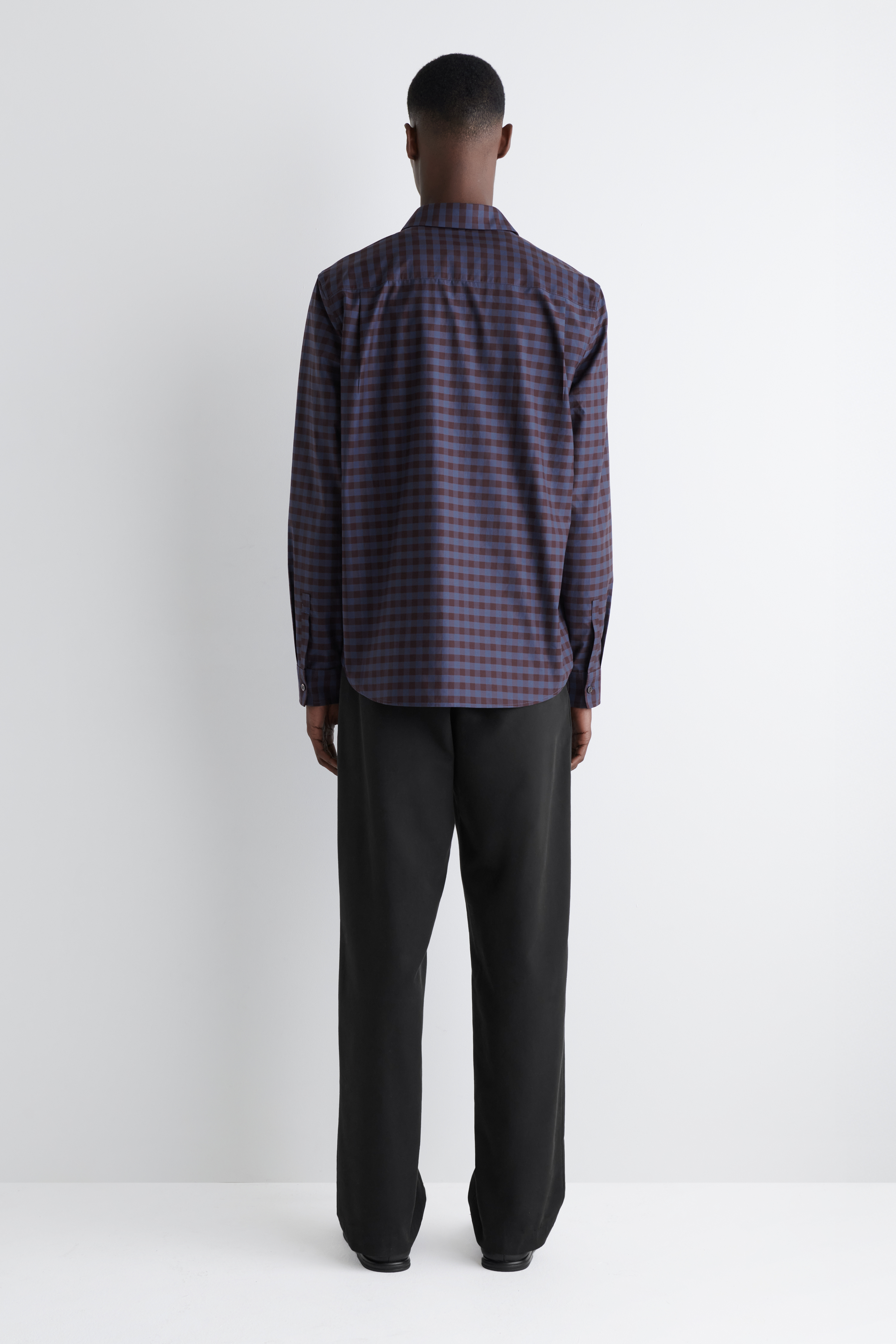 CAMISA DE ALGODÓN A CUADROS - BURDEOS / AZUL / ESTAMPADO/BEIGE/CUADROS - 3