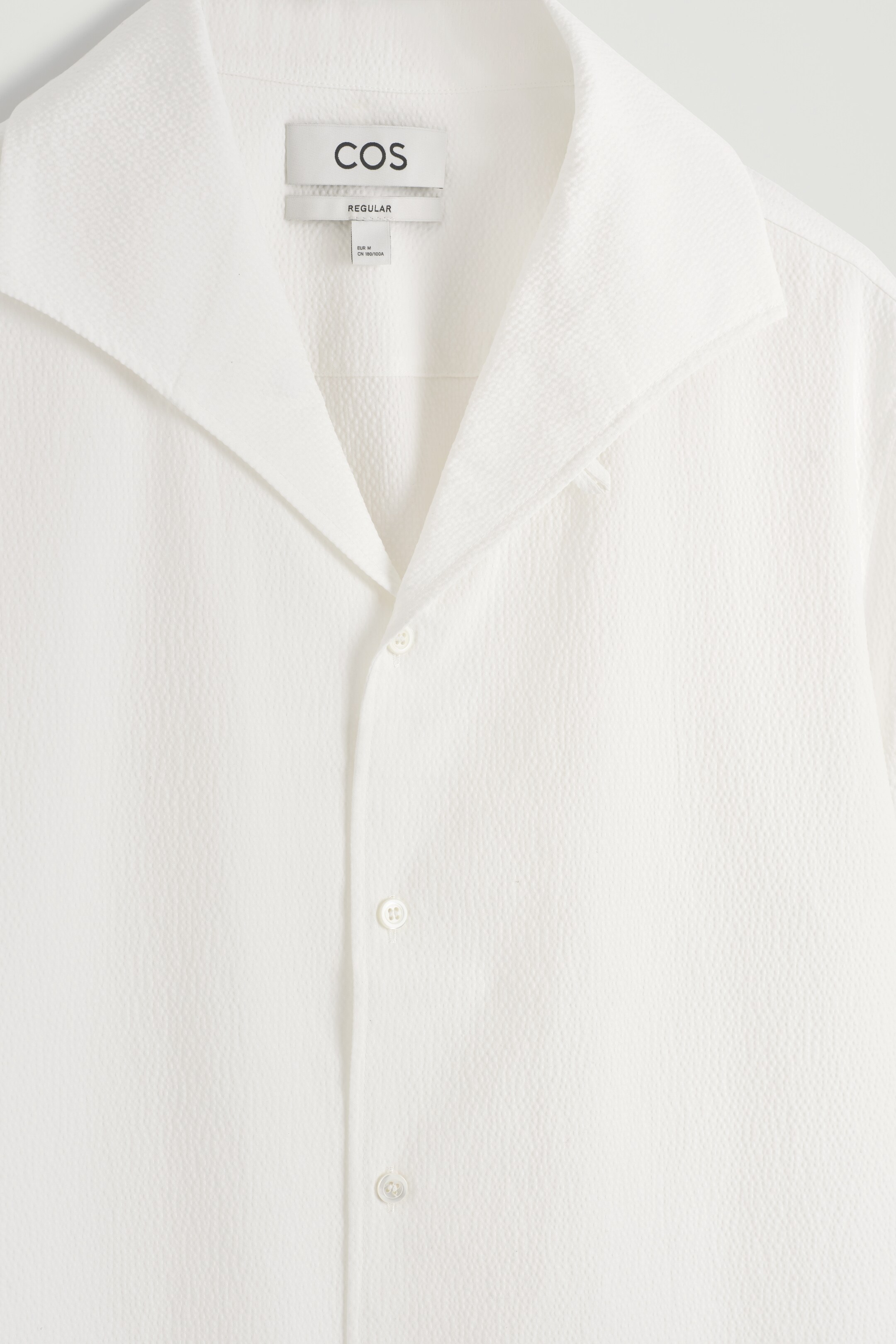 Ingrandisci l'immagine: CAMP-COLLAR SEERSUCKER SHIRT - WHITE - UOMO | H&M CH 8