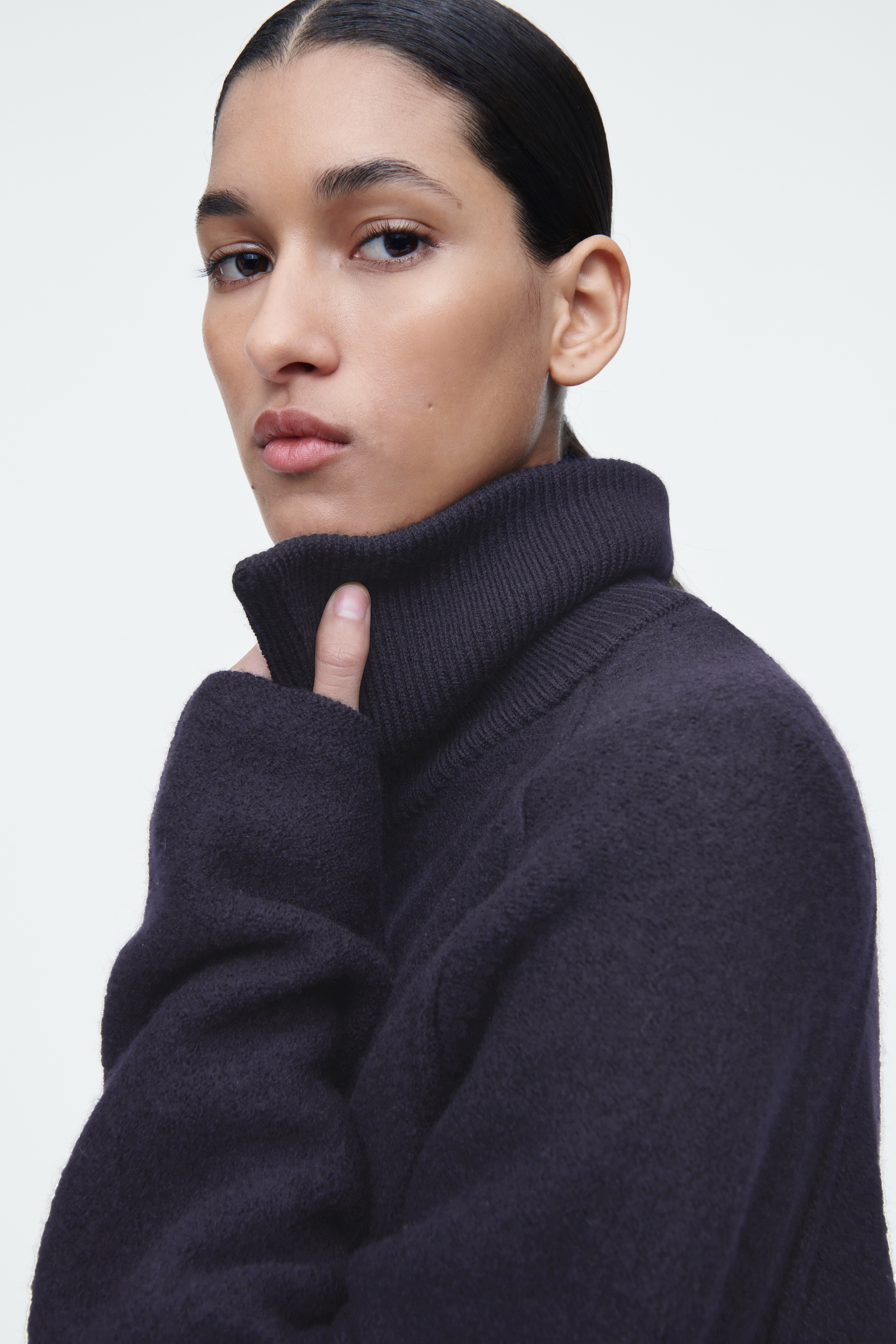 Zobraziť väčší obrázok: Bunda na zips z plstenej vlny - TMAVOMODRÁ - ŽENY | H&M SK 5
