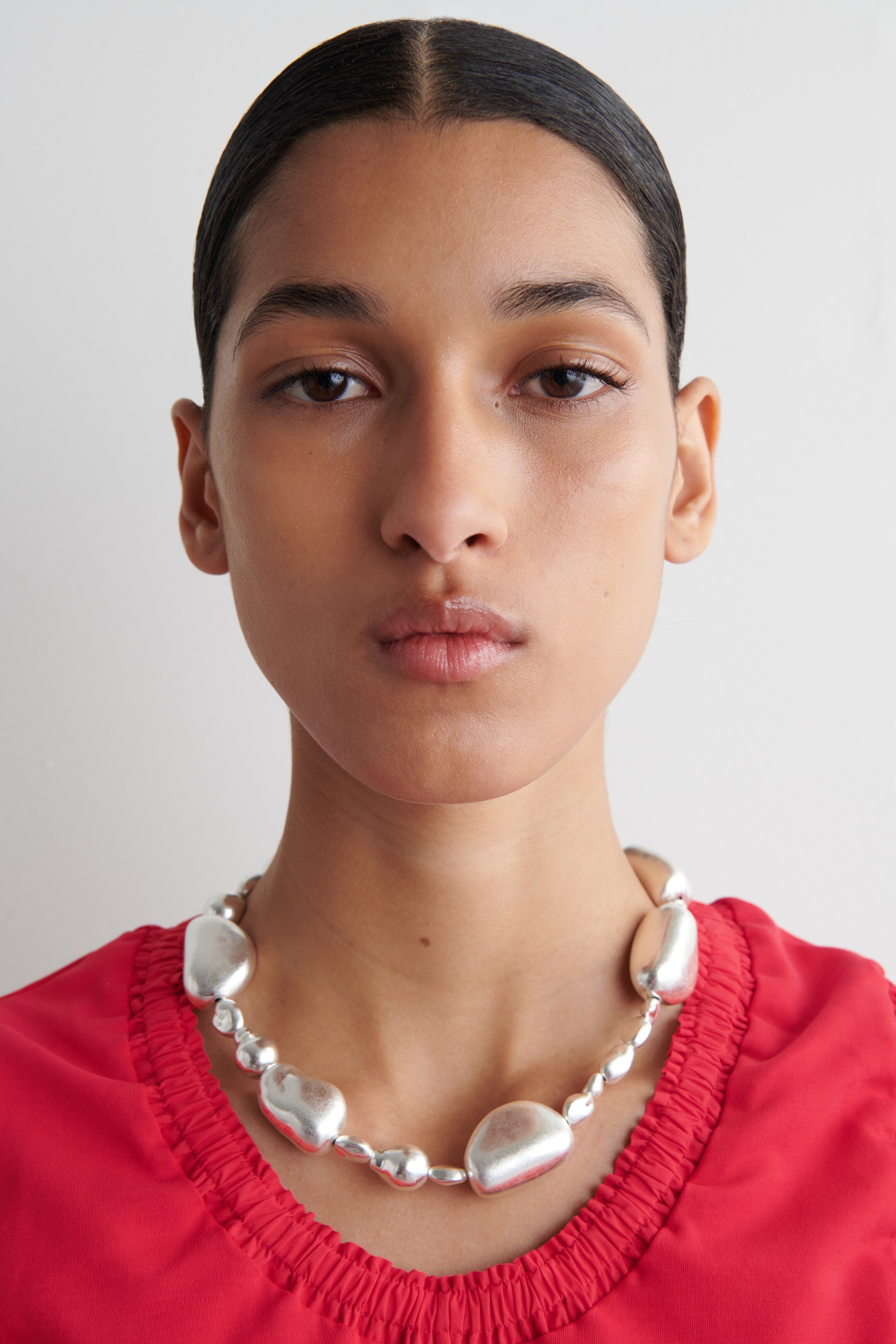 Zobrazit větší obrázek: NABÍRANÉ BAVLNĚNÉ TÍLKO - ČERVENÁ - ŽENY | H&M CZ 3