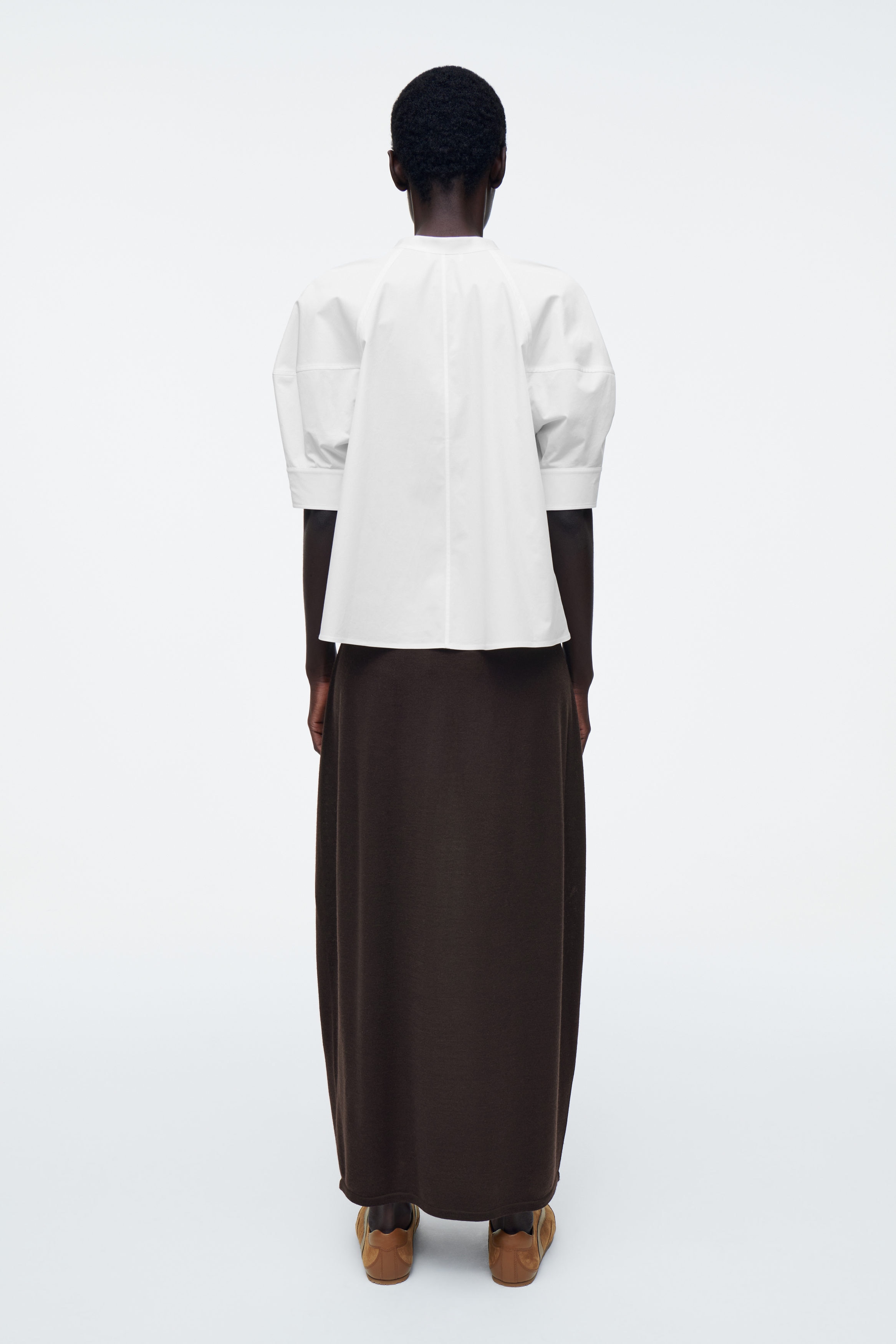 【yo BIOTOP】cupro gather puff blouse yo BIOTOP】Cupro Gather Puff Blouse