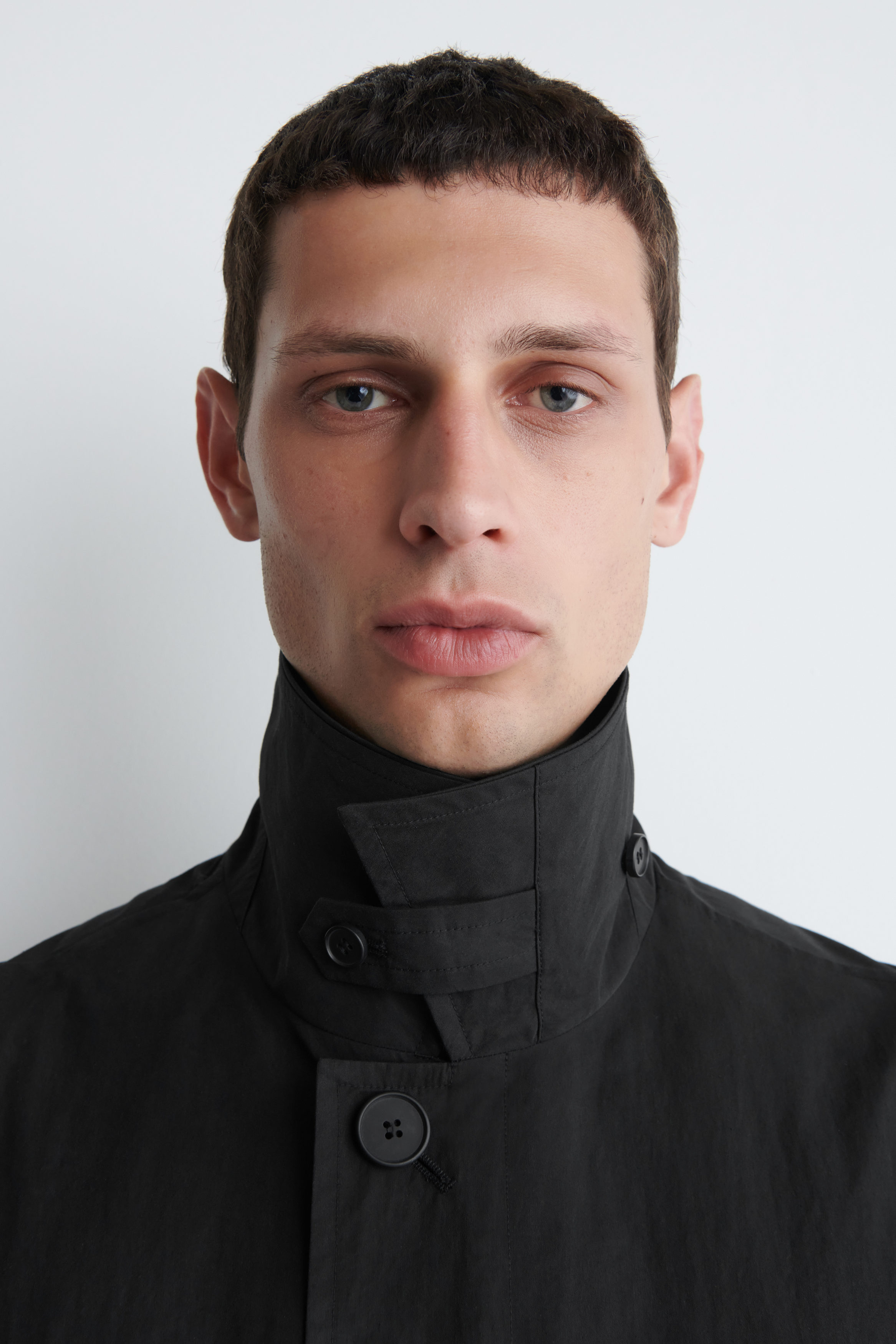 COTTON LONG TRENCH COAT - BLACK | COS US