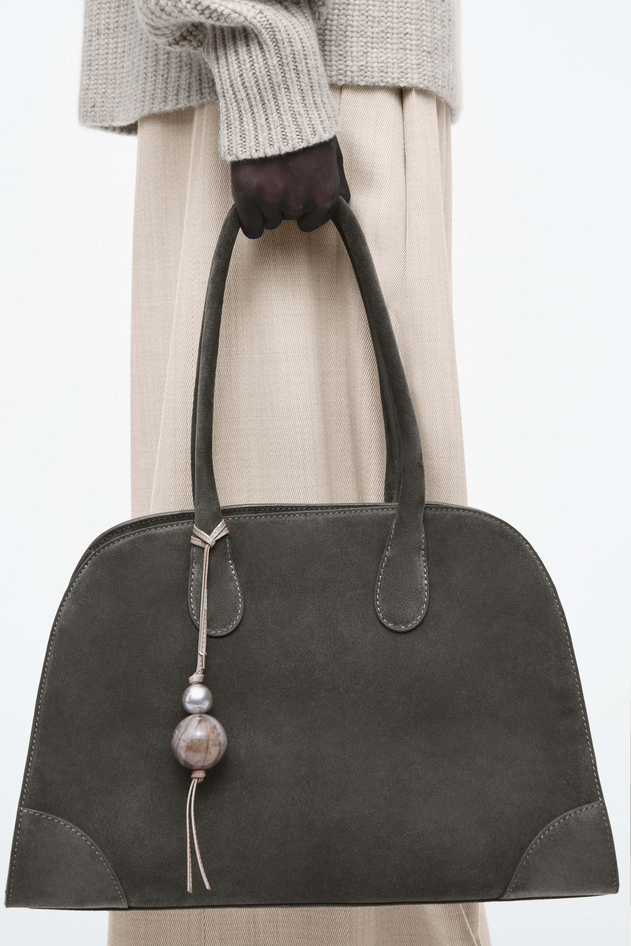 View larger image: BEADED LEATHER BAG CHARM - BEIGE - Ladies | H&M GB 1