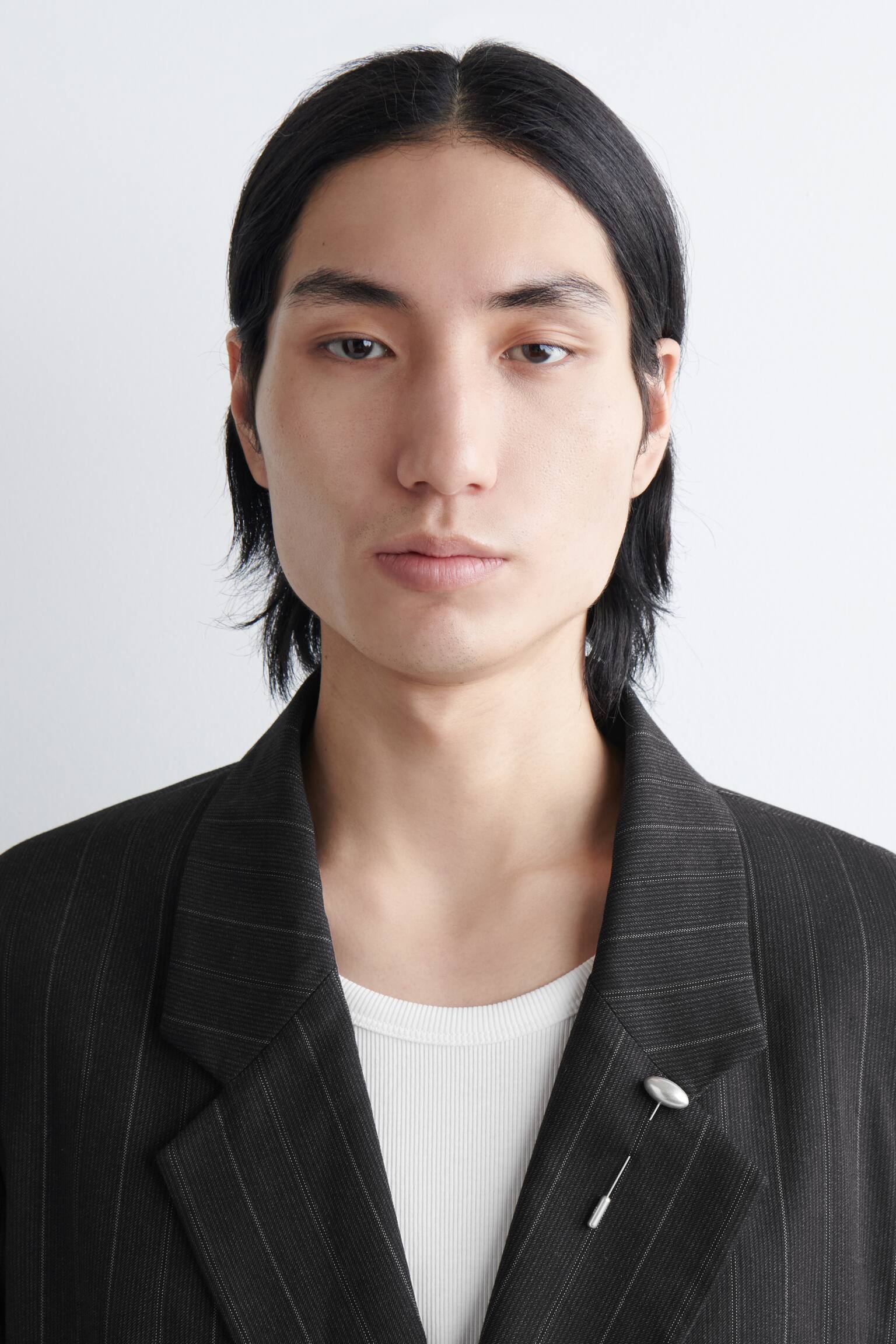 ALFILER DE CORBATA DISEÑO PIEDRA - PLATEADO - 3