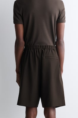 MILANO-JERSEY SHORTS — BROWN 4