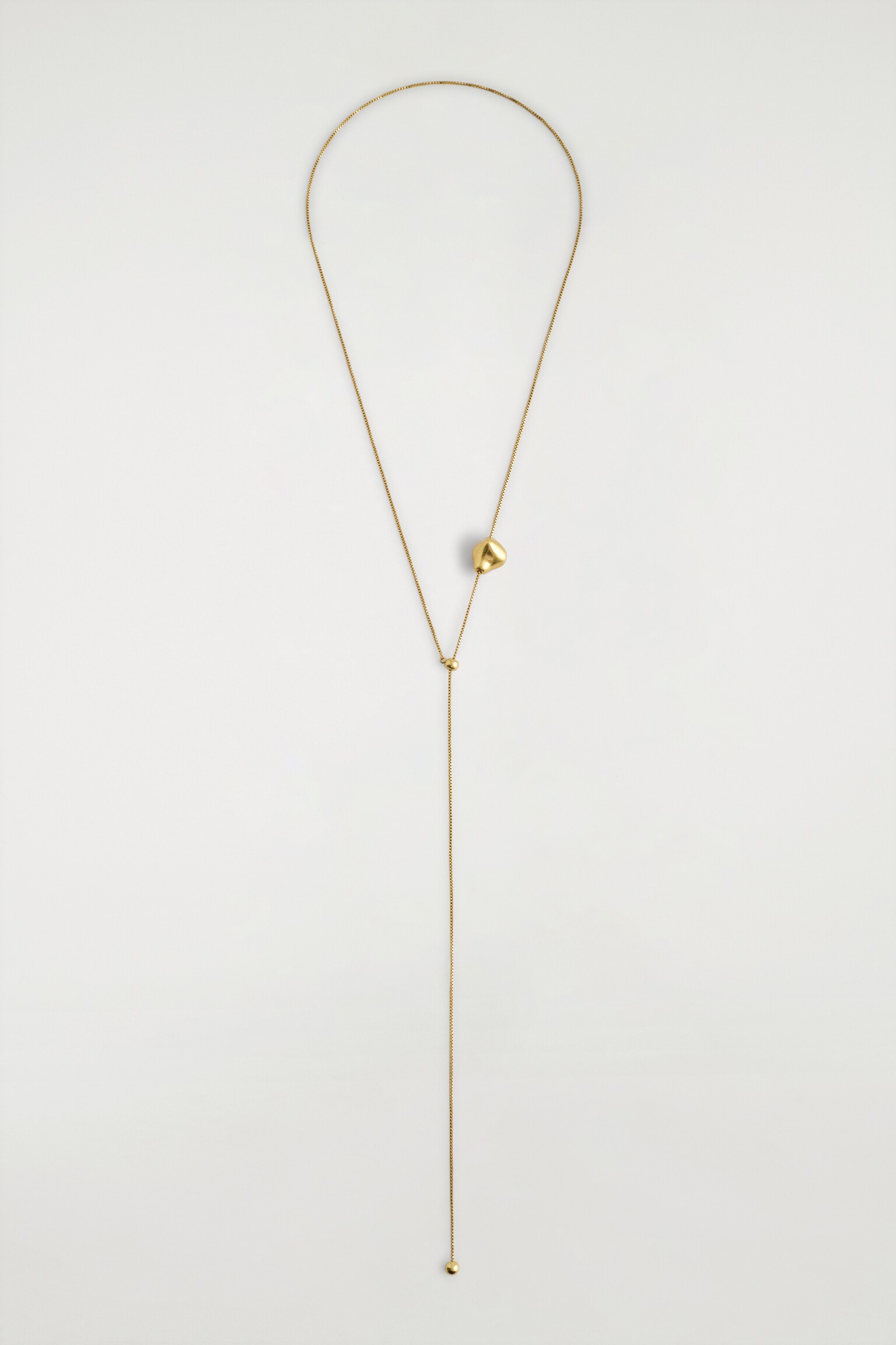 COLLANA CON PENDENTE DAL DESIGN FUSO - ORO - 2