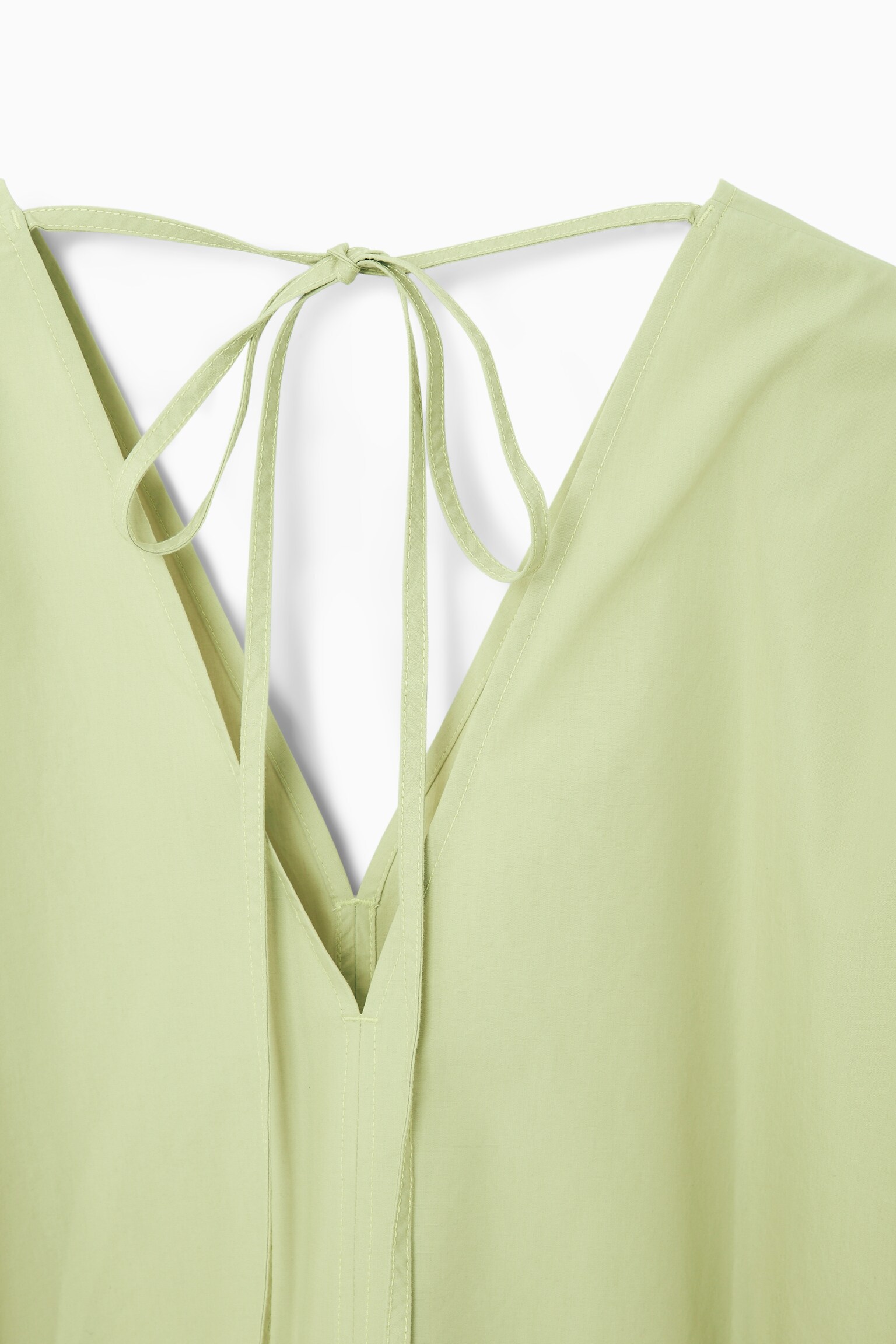 ROBE COURTE BABY DOLL SANS MANCHES - VERT/BLANC - 2