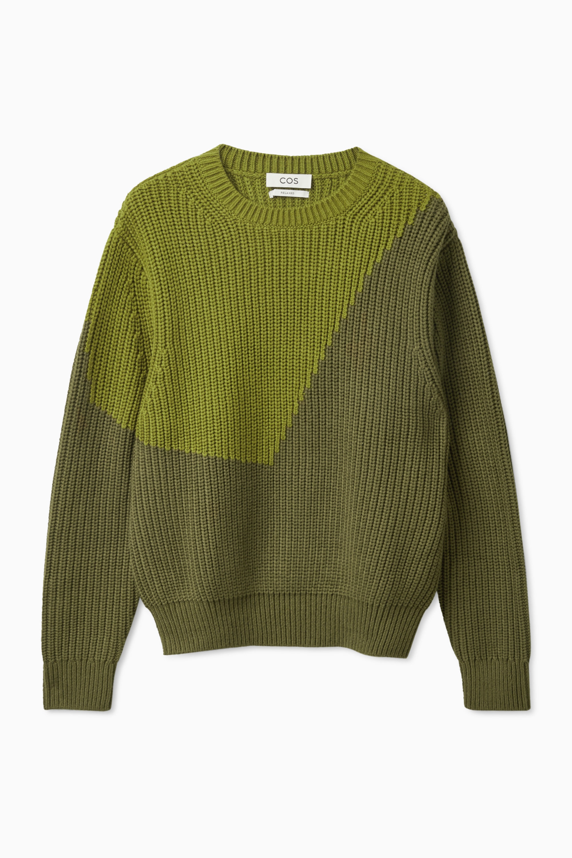 ニット・セーター IONSEOUL Tenis two tone line knitwear JE849 TWO-TONE KNITTED JUMPER - GREEN | COS