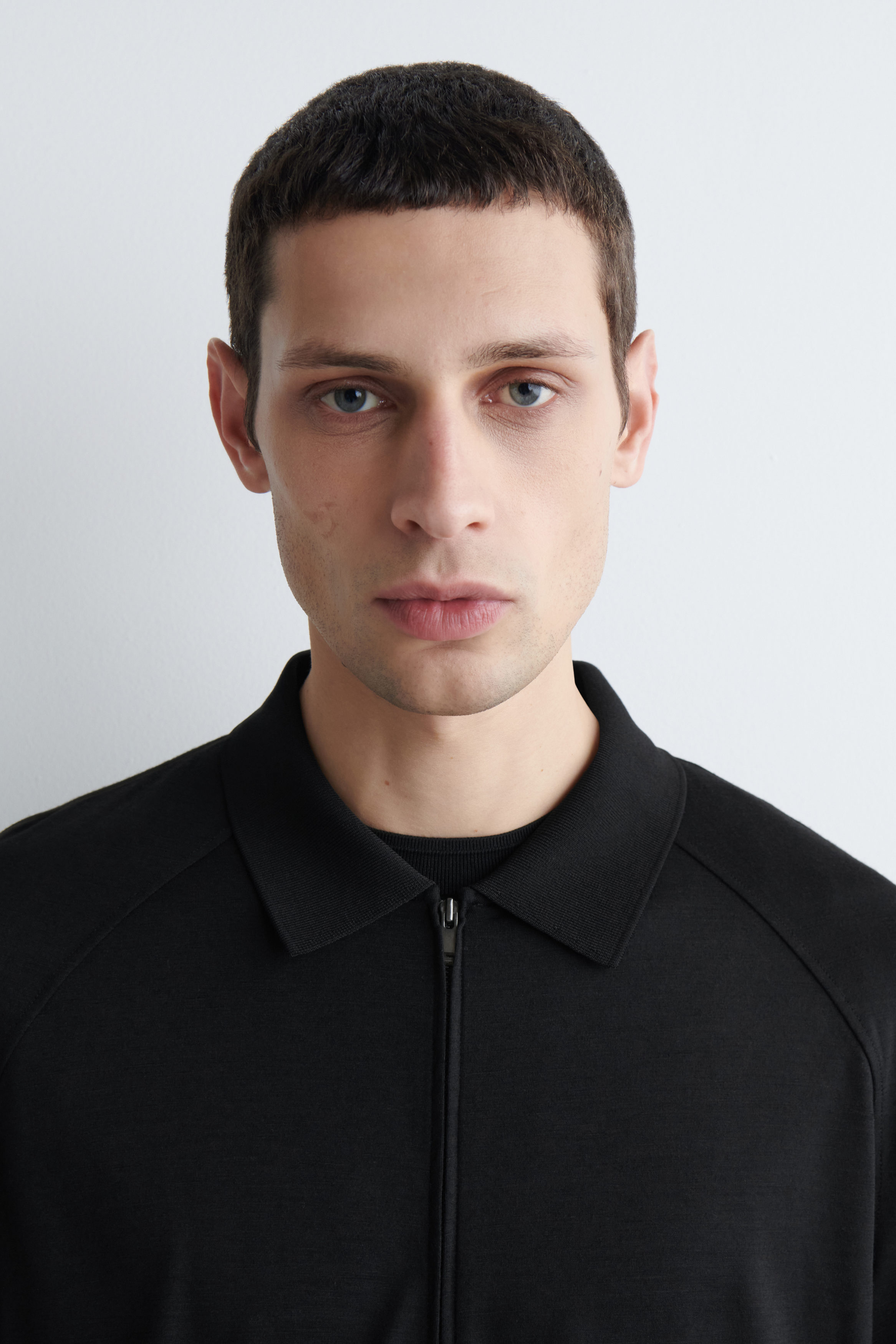 WOOL-JERSEY BOMBER JACKET - BLACK | COS US