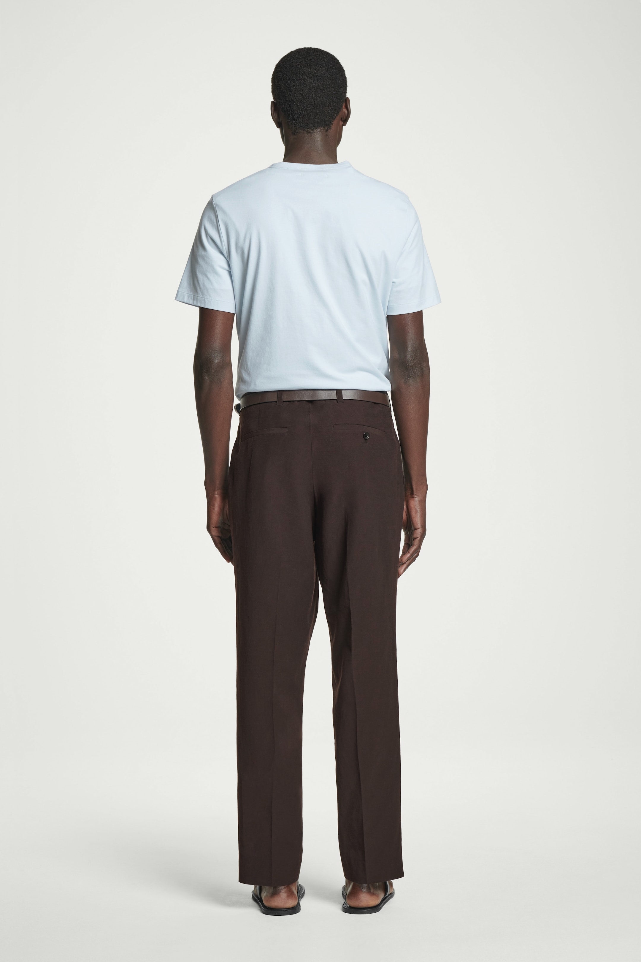 Grotere afbeelding bekijken: REGULIER T-SHIRT VAN GEBORSTELD KATOEN - LICHTBLAUW - HEREN | H&M BE 4