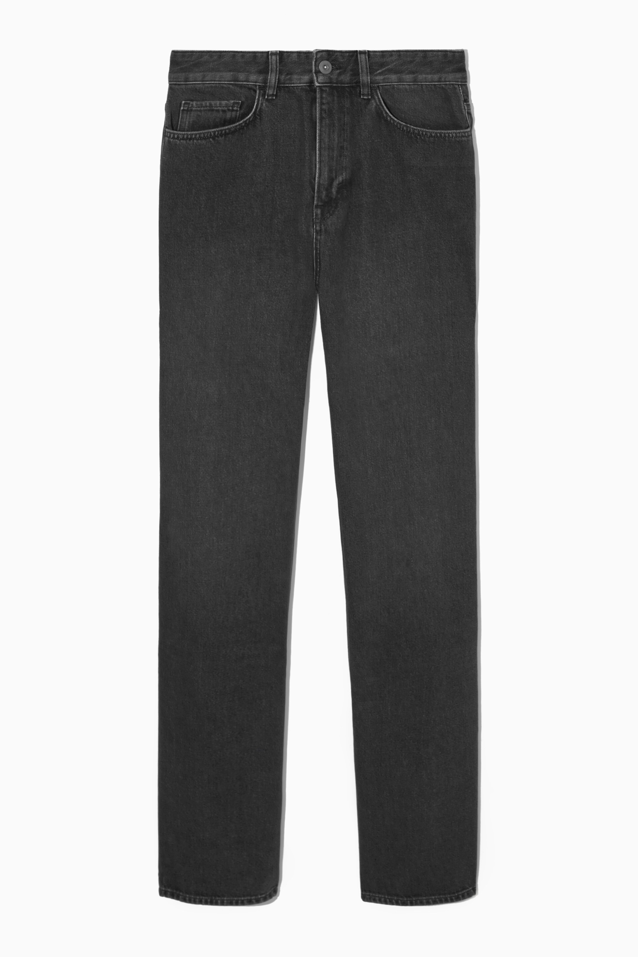 Grösseres Bild ansehen: LOCKERE JEANS MIT LANGEM, GERADEM BEIN - SCHWARZ - DAMEN | H&M CH 1