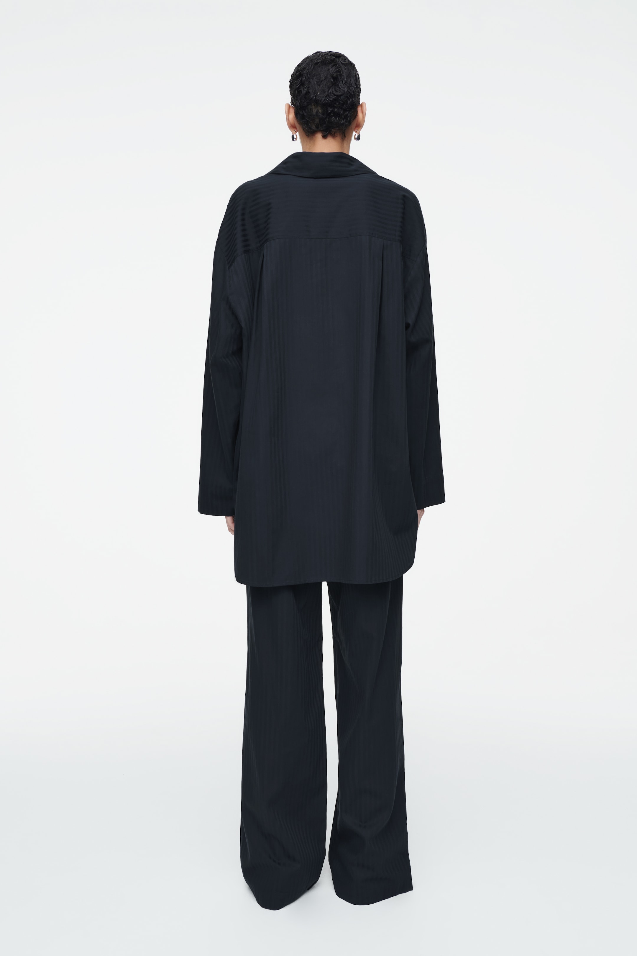 Ingrandisci l'immagine: STRIPED COTTON PYJAMA SHIRT - NAVY / STRIPED - DONNA | H&M CH 3