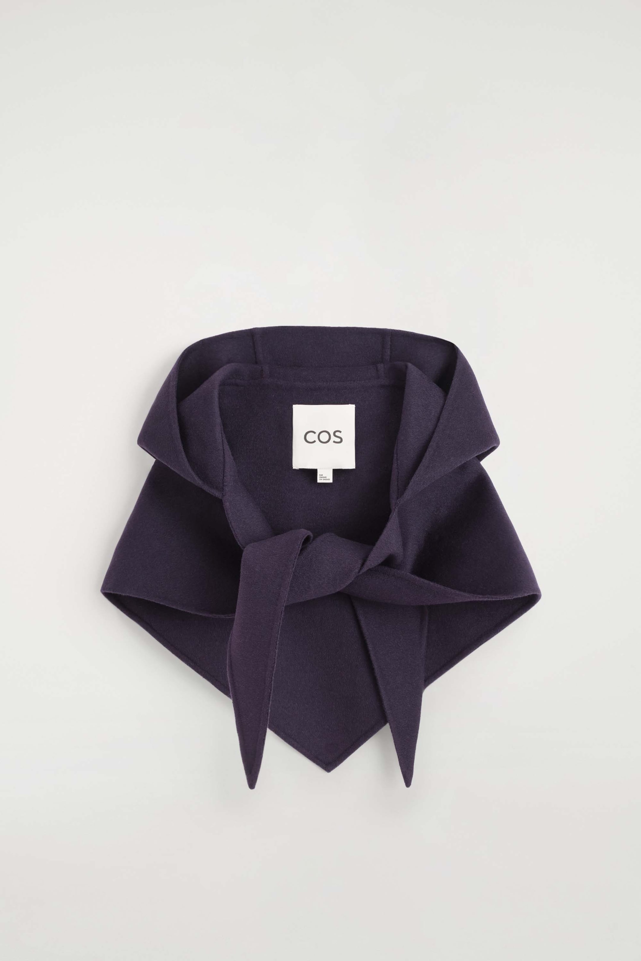 DOUBLE-FACED WOOL-BLEND HOOD