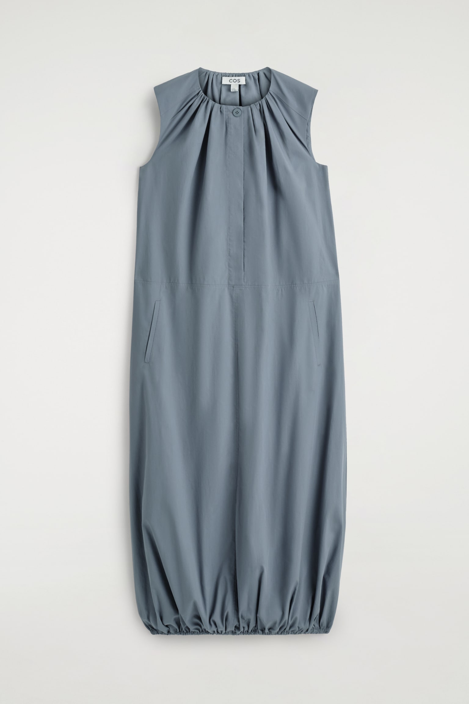 ROBE MIDI À OURLET BULLE - GRIS/VERT FONCÉ - 2