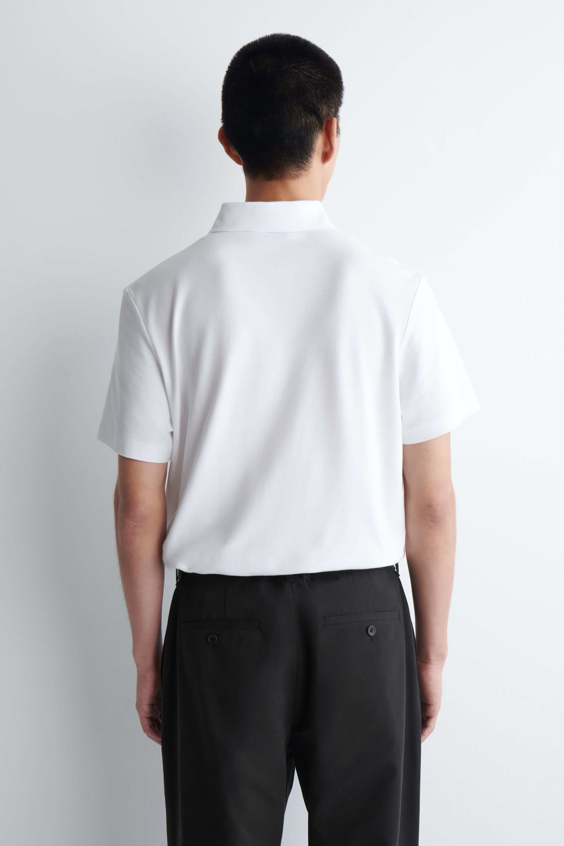 【定価以下】everyone polo shirt (WHITE) TECHNICAL PIQUÉ POLO SHIRT - WHITE | COS