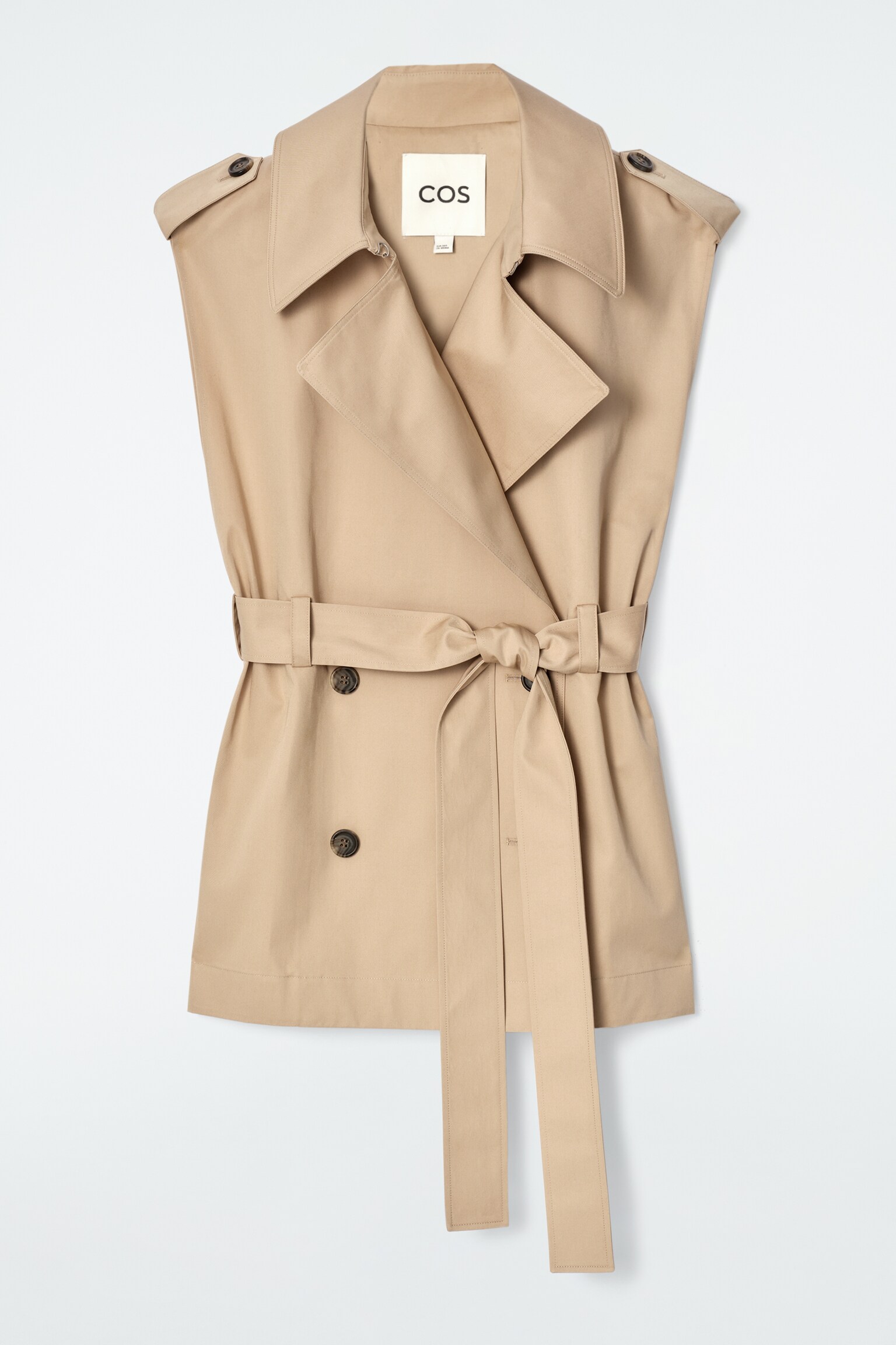 GABARDINA HÍBRIDA SIN MANGAS - BEIGE - 2