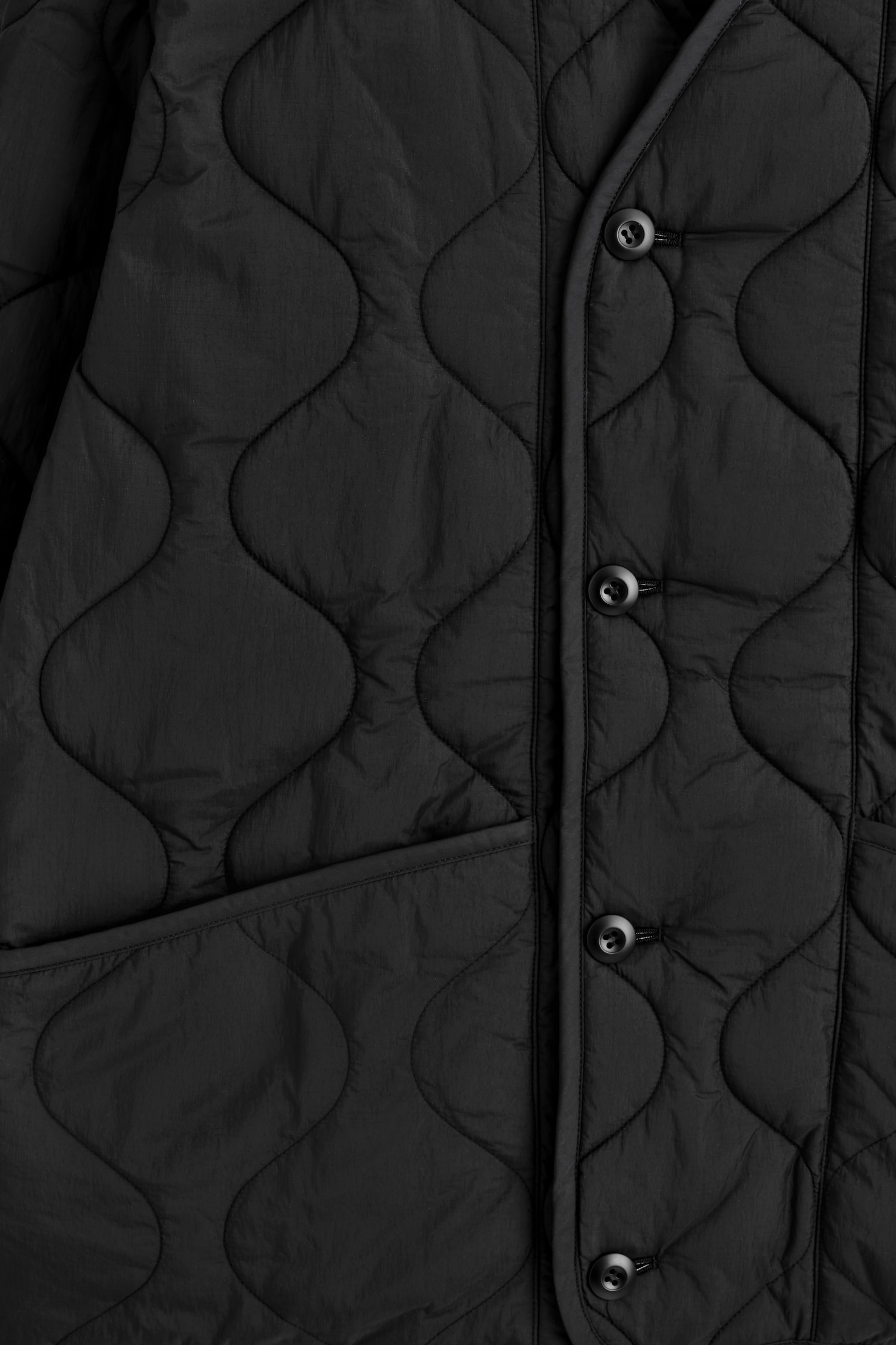 REVERSIBLE QUILTED JACKET - NOIR/GRIS CLAIR - 4