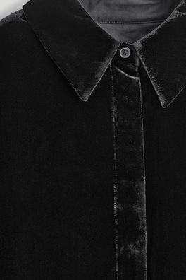 VELVET SHIRT — BLACK 1