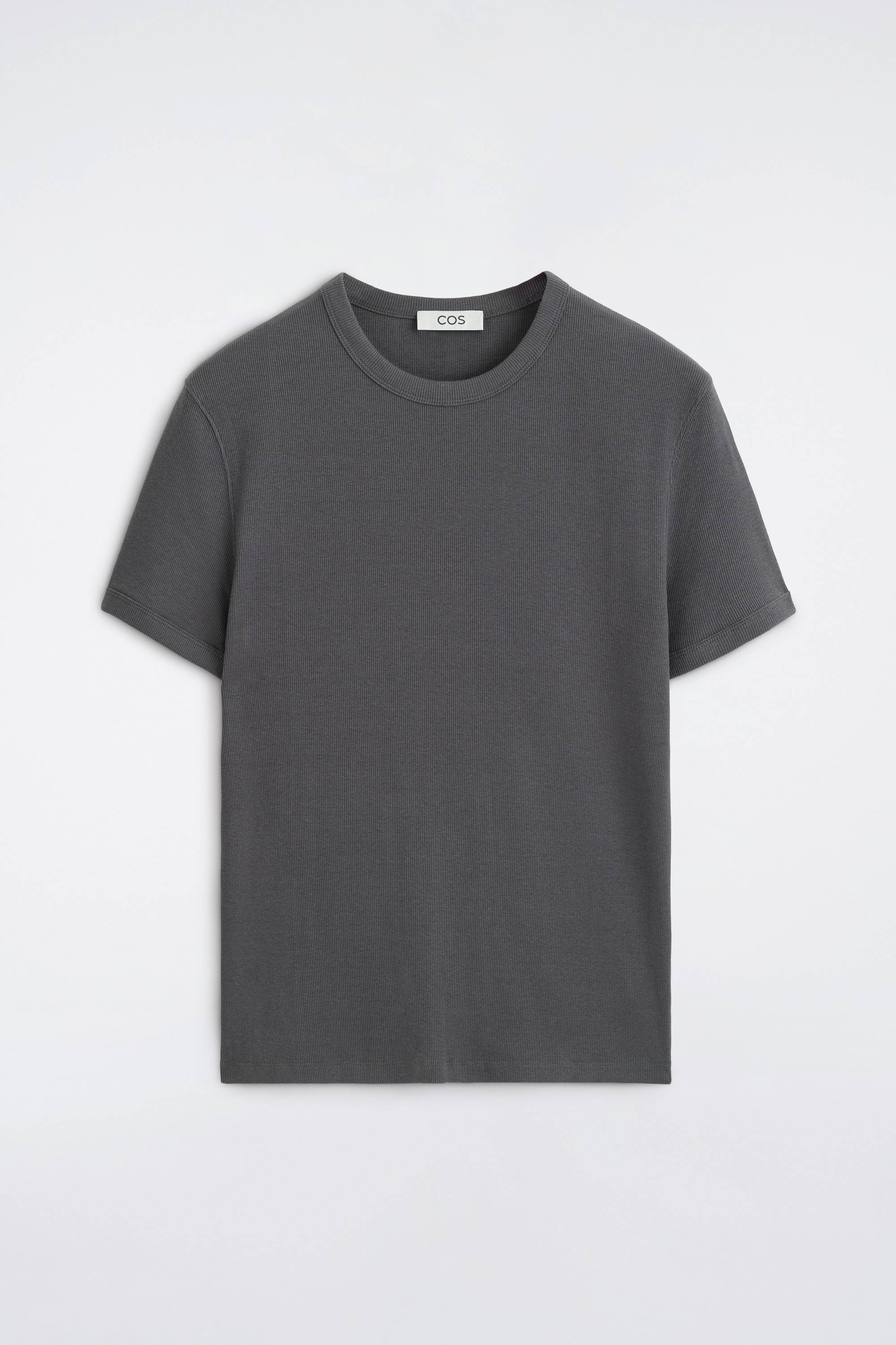 SLIM RIBBED COTTON T-SHIRT
