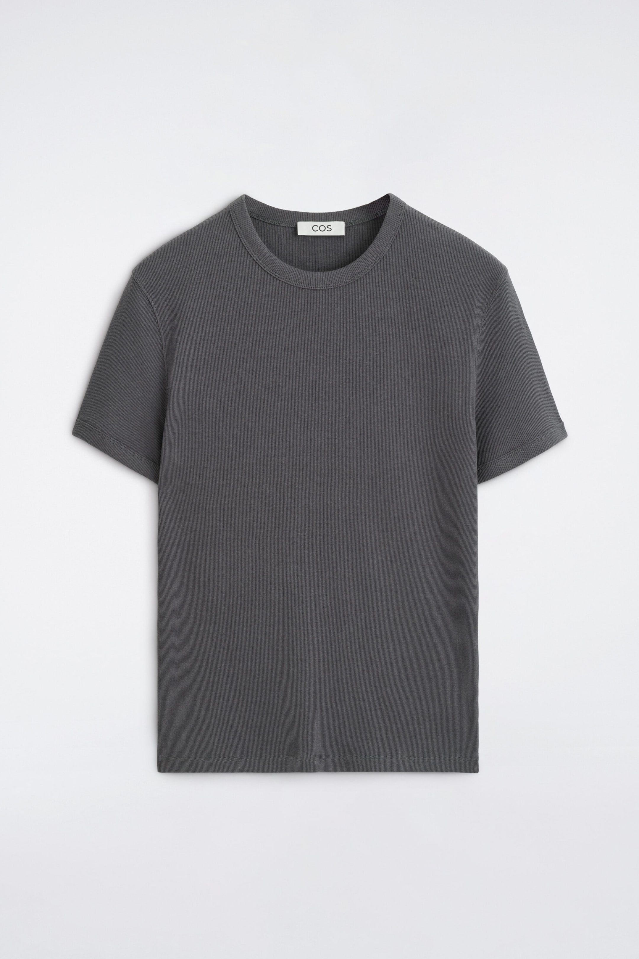 SLIM RIBBED COTTON T-SHIRT