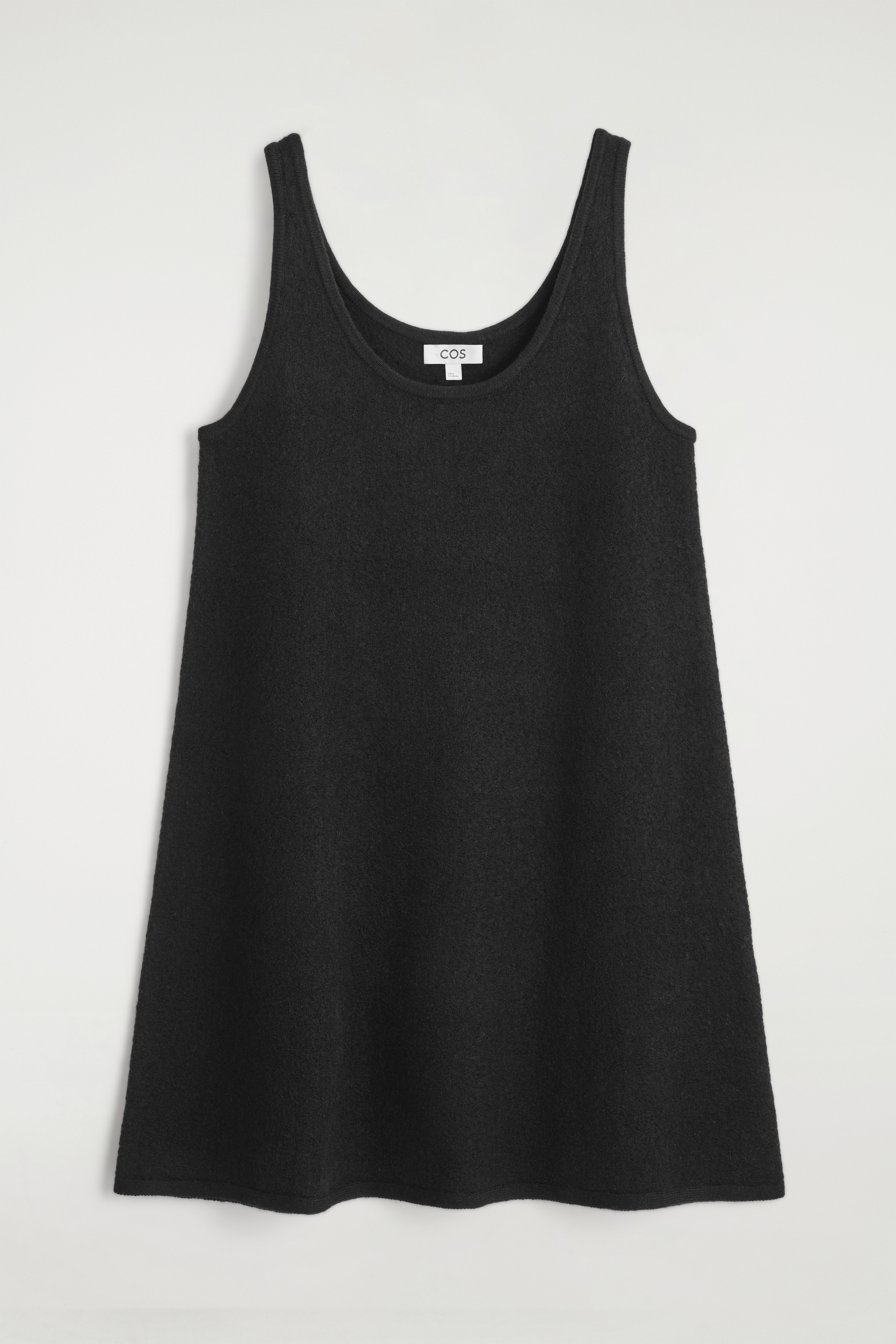 A-LINJESKUREN MINIKLÄNNING I KOKT ULL - SVART