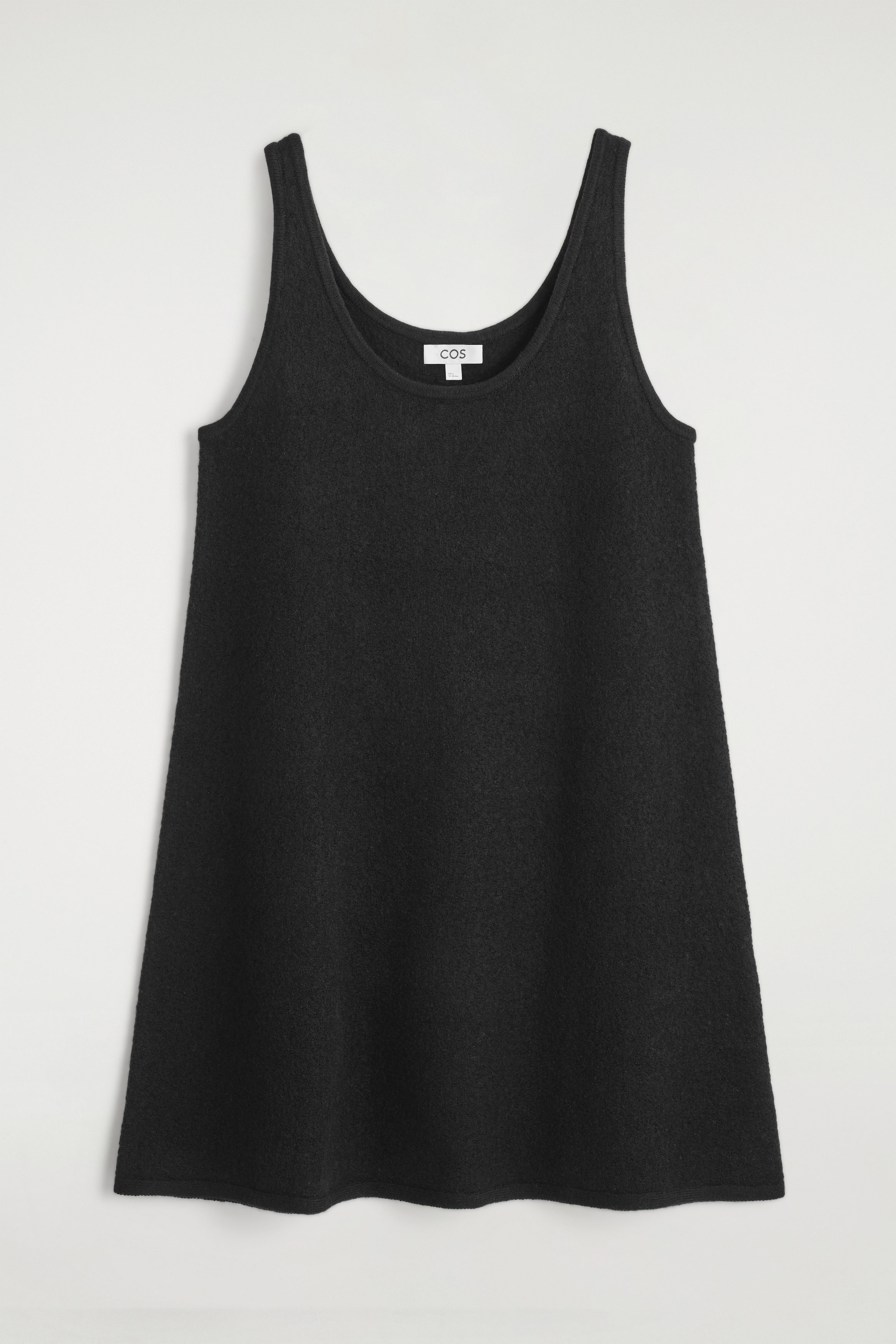 BOILED-WOOL A-LINE MINI DRESS
