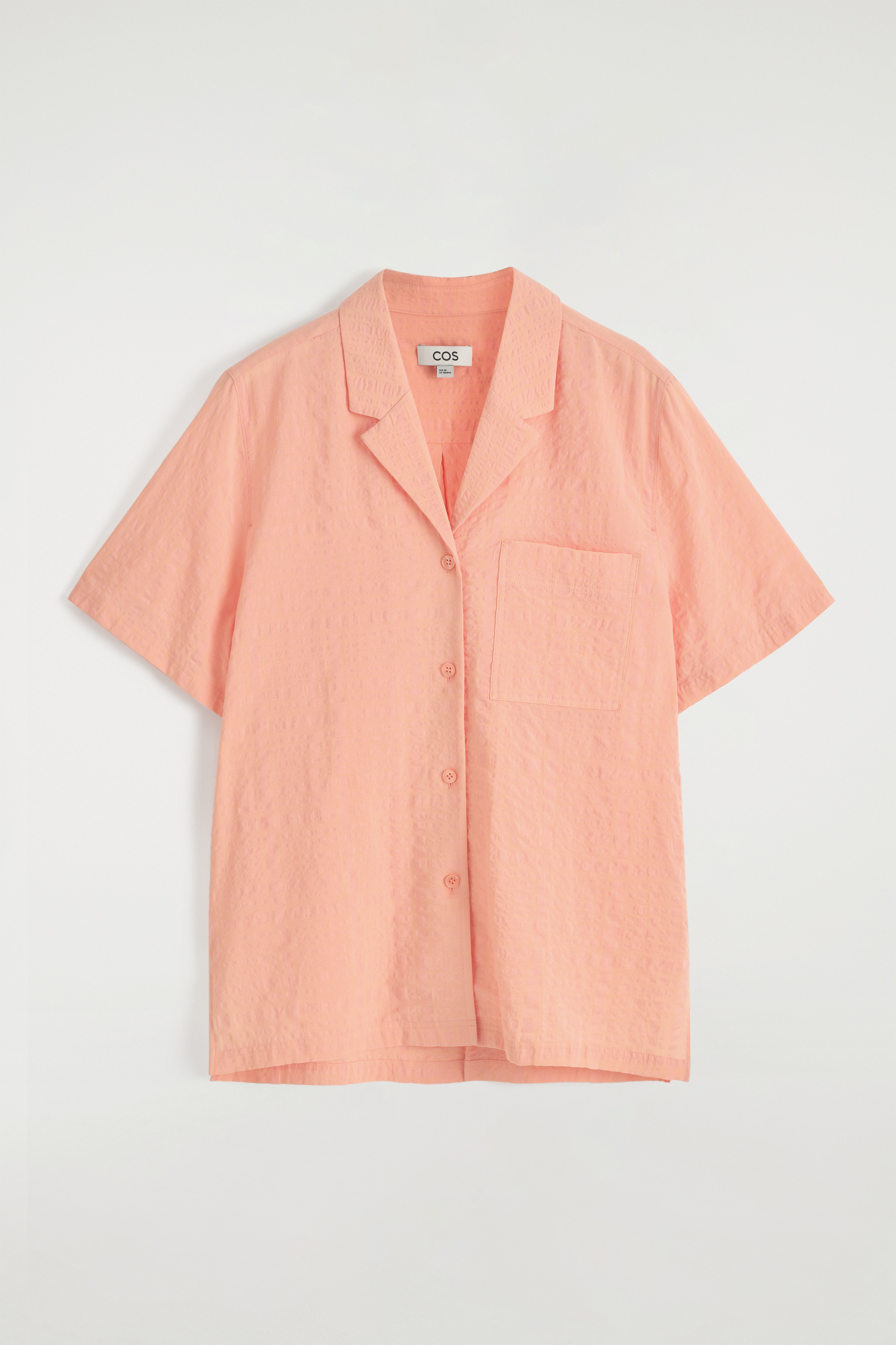 CHEMISE RESORT TEXTURÉE - ABRICOT