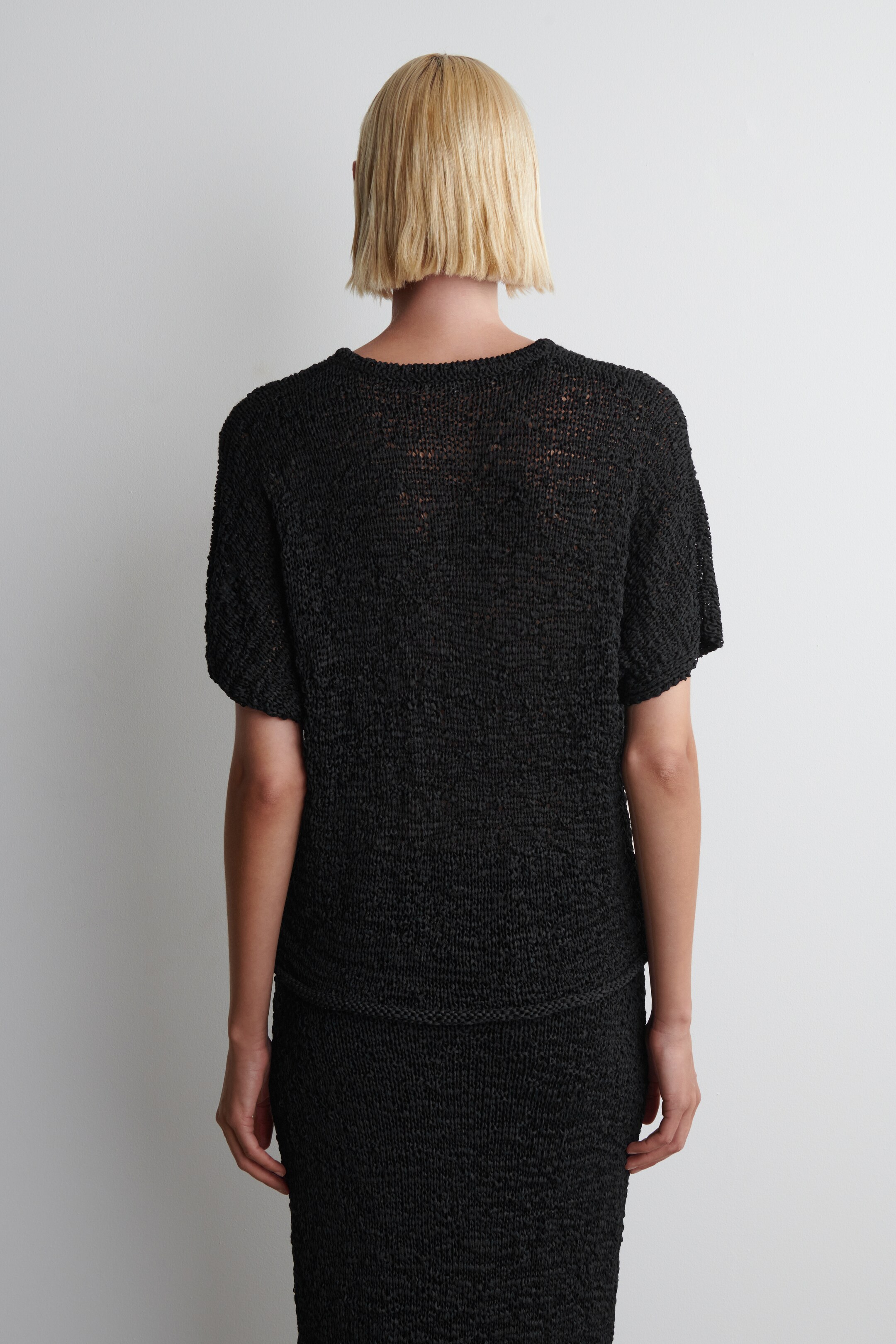 View larger image: TEXTURED OPEN-KNIT TOP - BLACK - Ladies | H&M GB 4