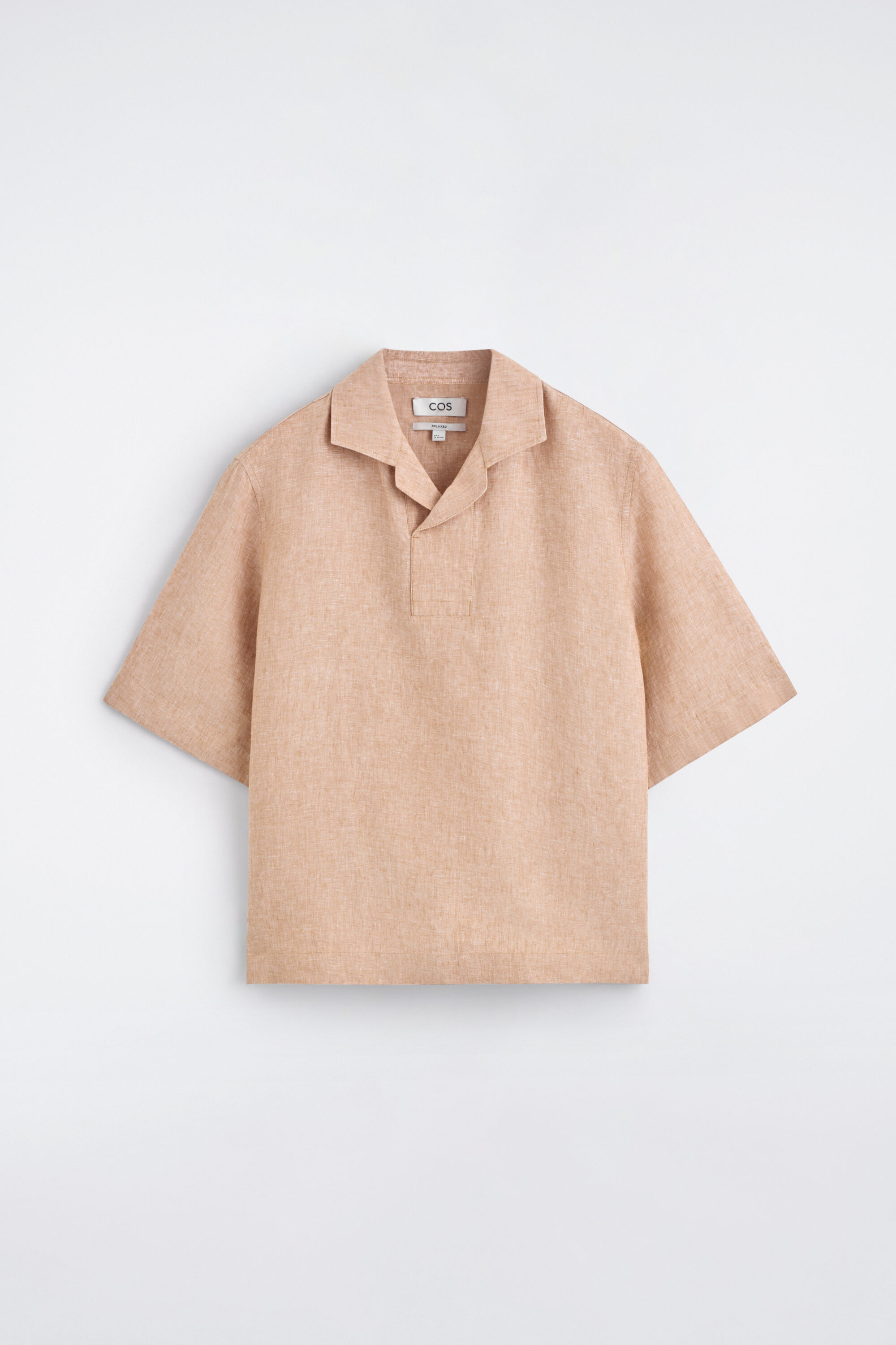 LINEN POPOVER SHIRT - BEIGE | COS US