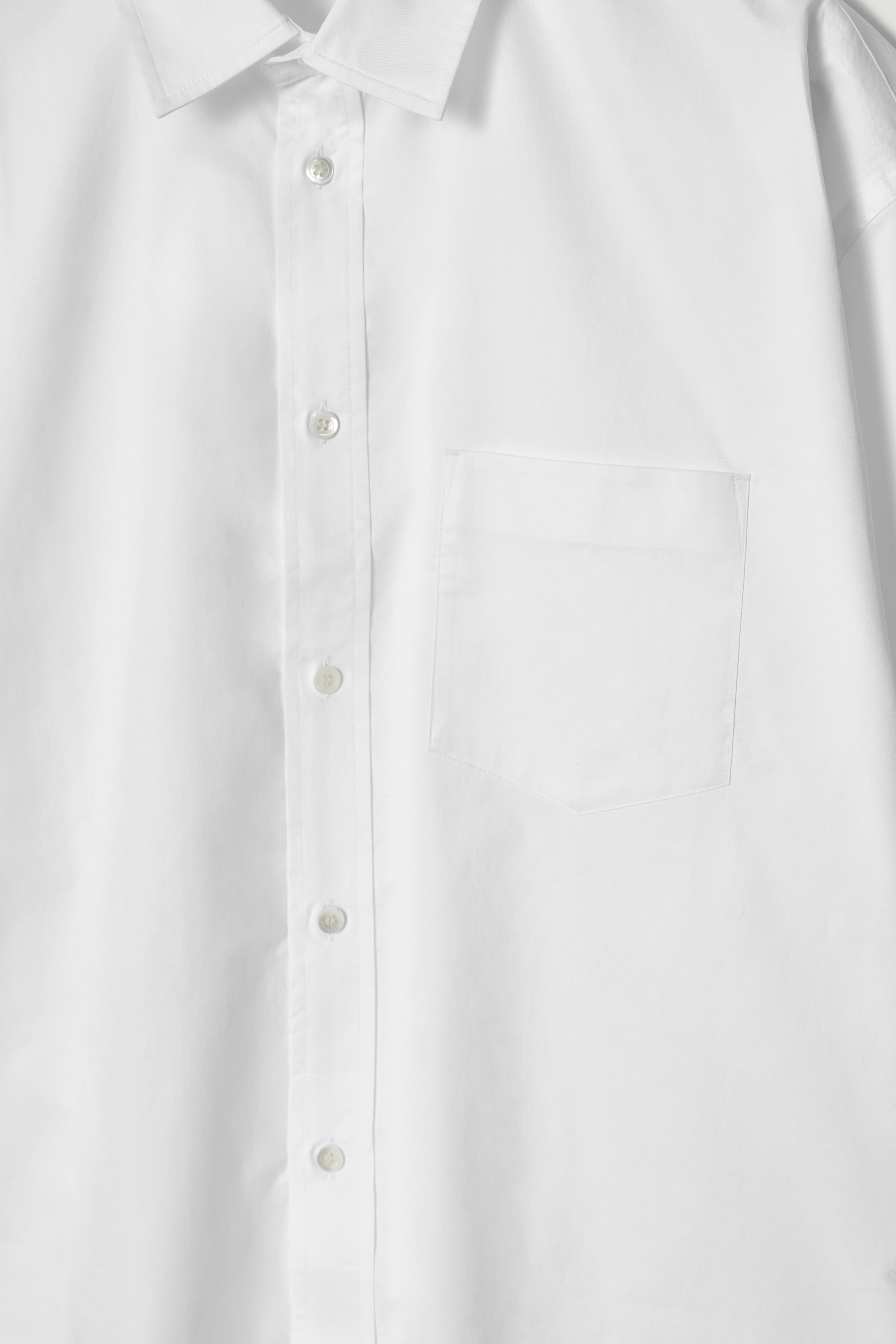 WIDE OVERSIZED COTTON OXFORD SHIRT - WHITE | COS