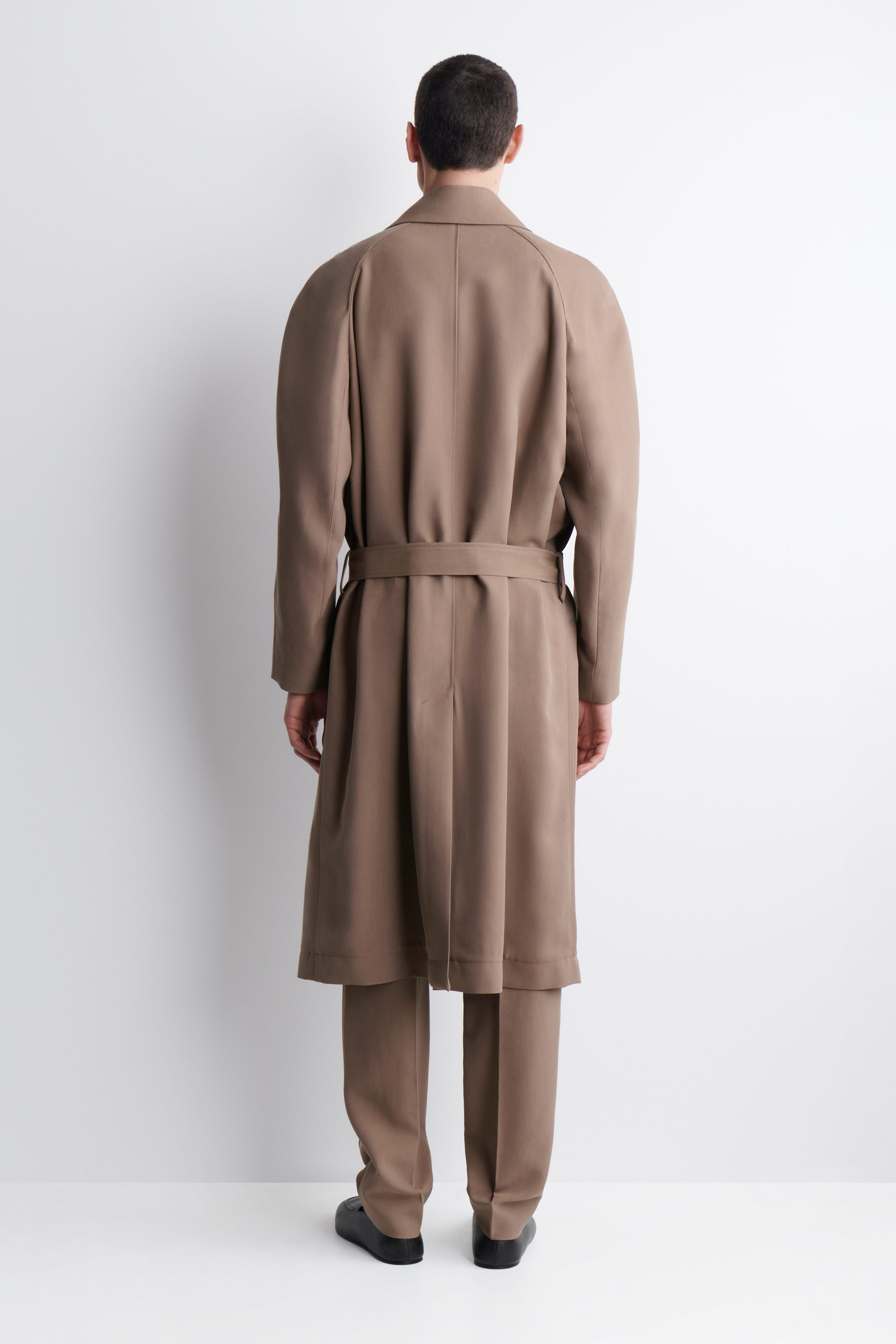 FLUID TWILL CAR COAT - BISCUIT | COS US