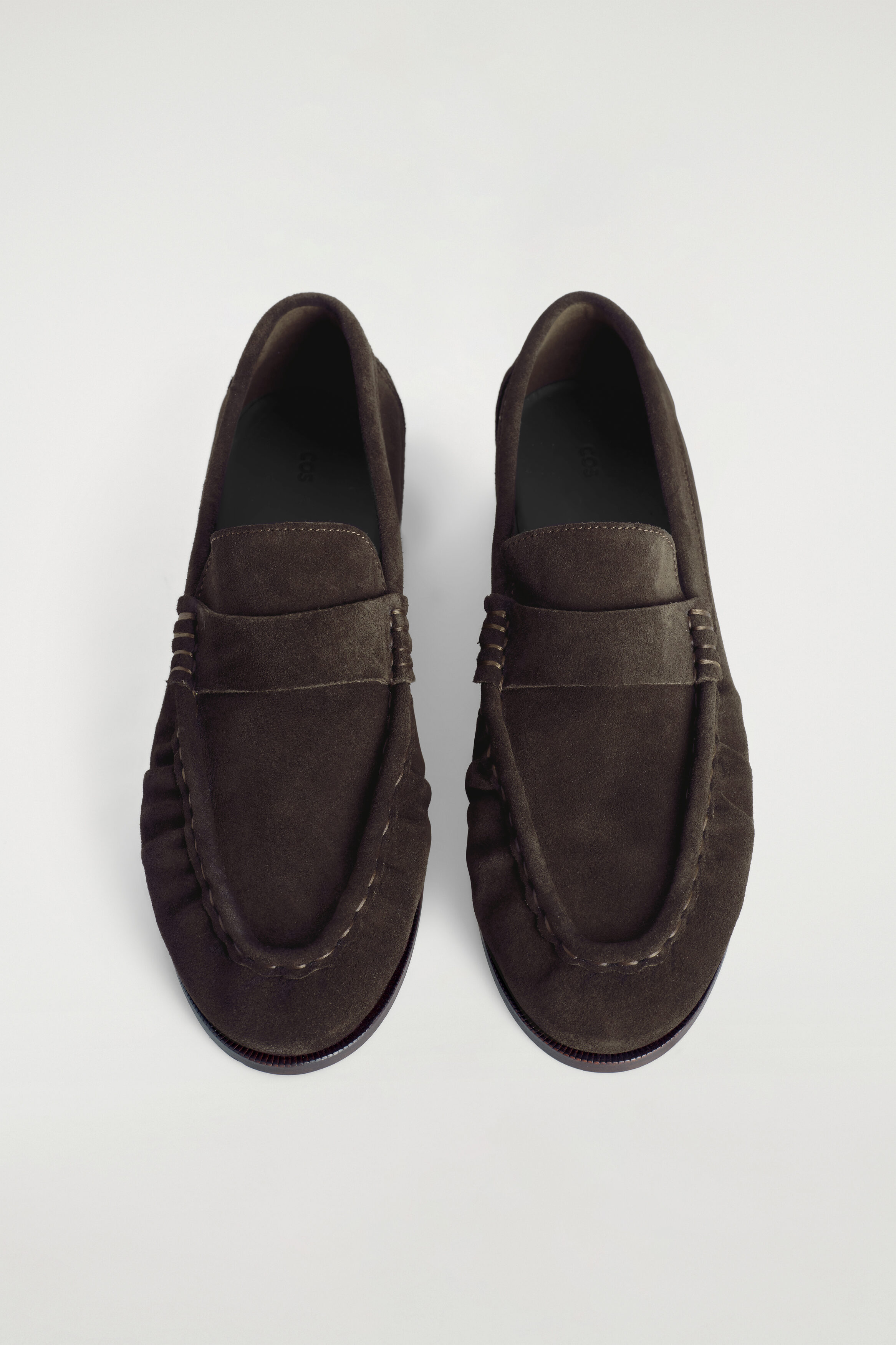 Split Suede Moccasin Loafers