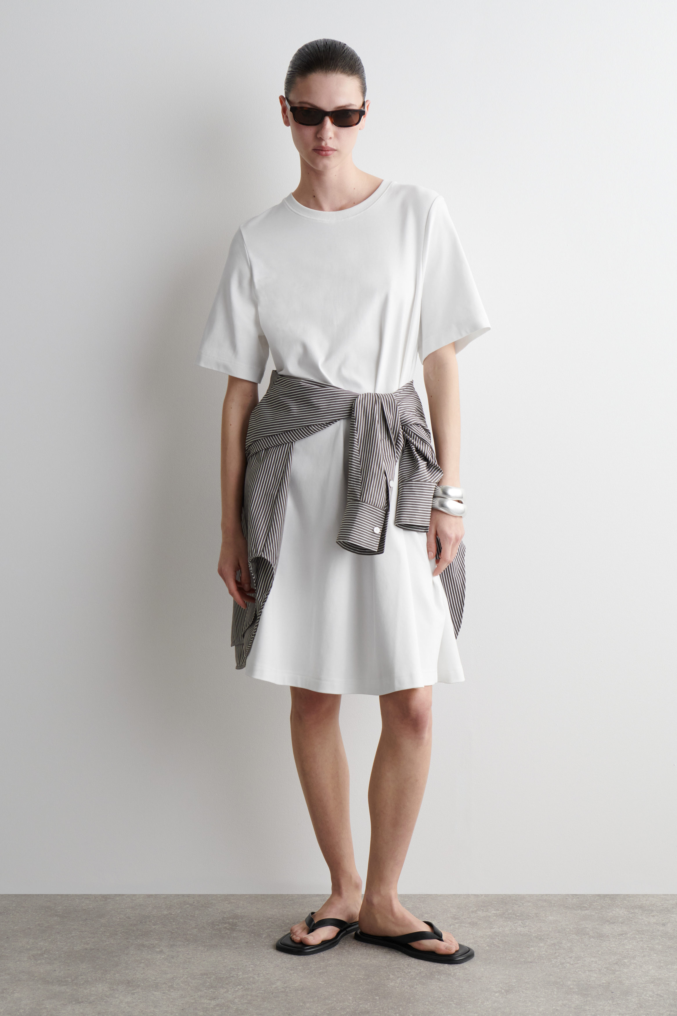 A-LINE MINI SHIRT DRESS - WHITE | COS