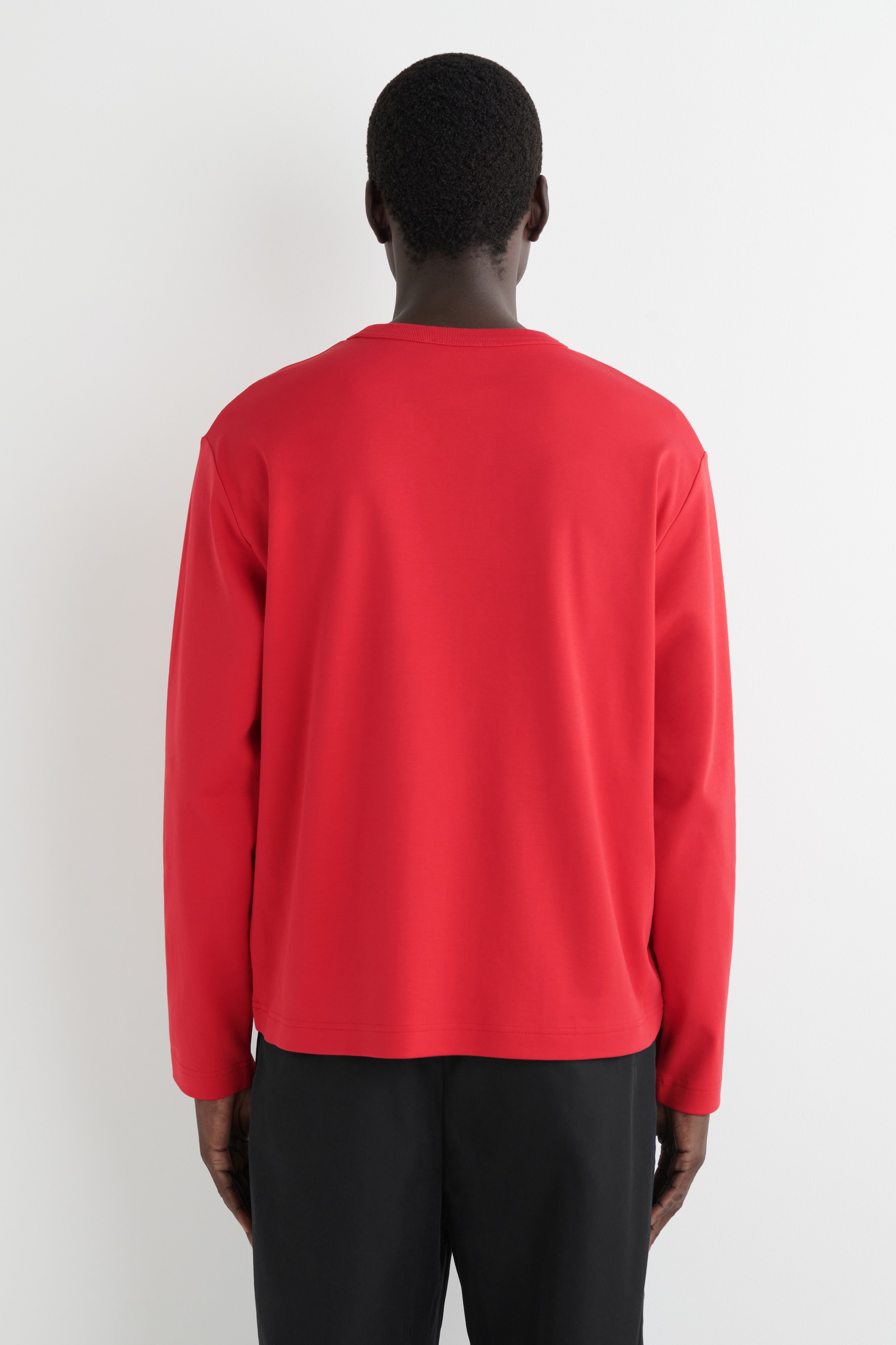 Ingrandisci l'immagine: RELAXED JERSEY INTERLOCK LONG-SLEEVED T-SHIRT - RED - UOMO | H&M CH 3