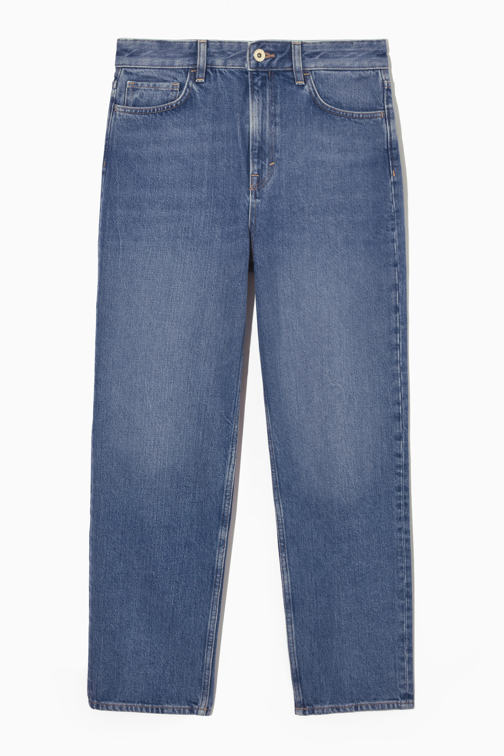 STRAIGHT-LEG RELAXED-FIT ANKLE-LENGTH JEANS - LIGHT BLUE | COS