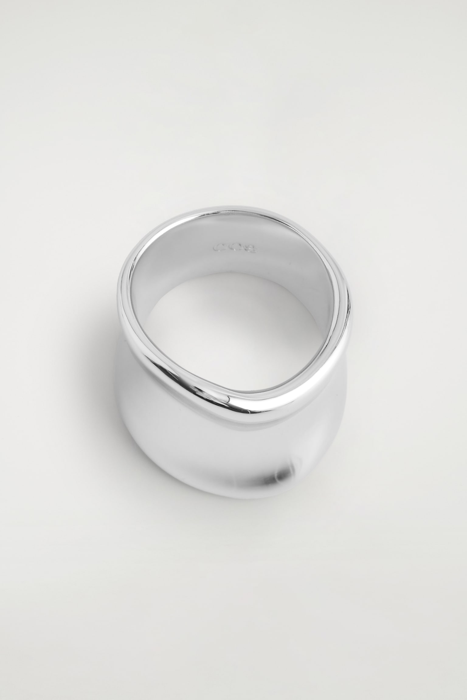 ELONGATED SCULPTED RING - SILVER/GOLD - 3