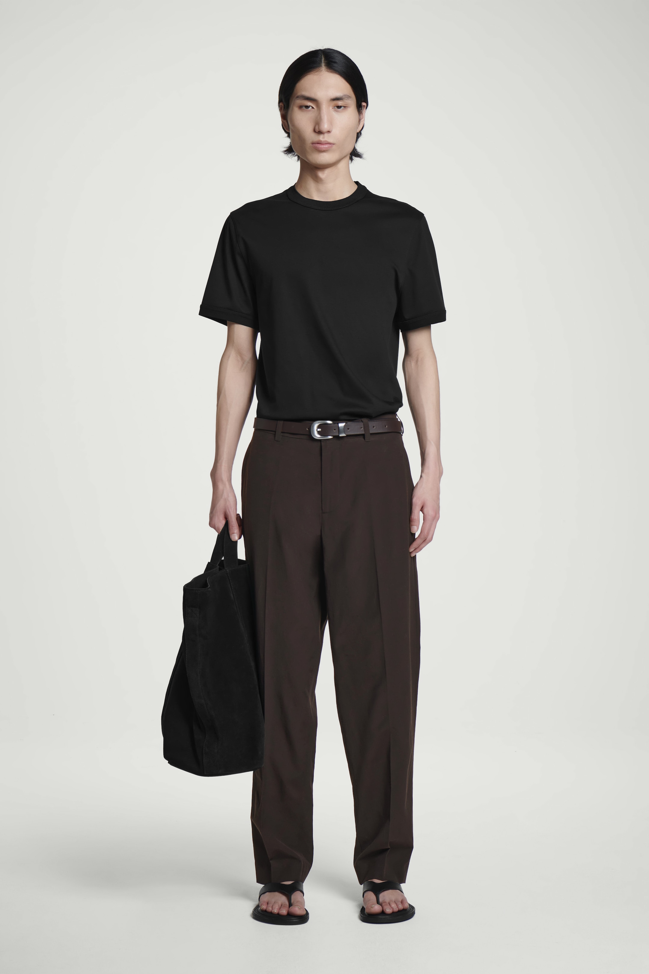 Grösseres Bild ansehen: T-SHIRT AUS MERZERISIERTER BAUMWOLLE - SCHWARZ - HERREN | H&M CH 2