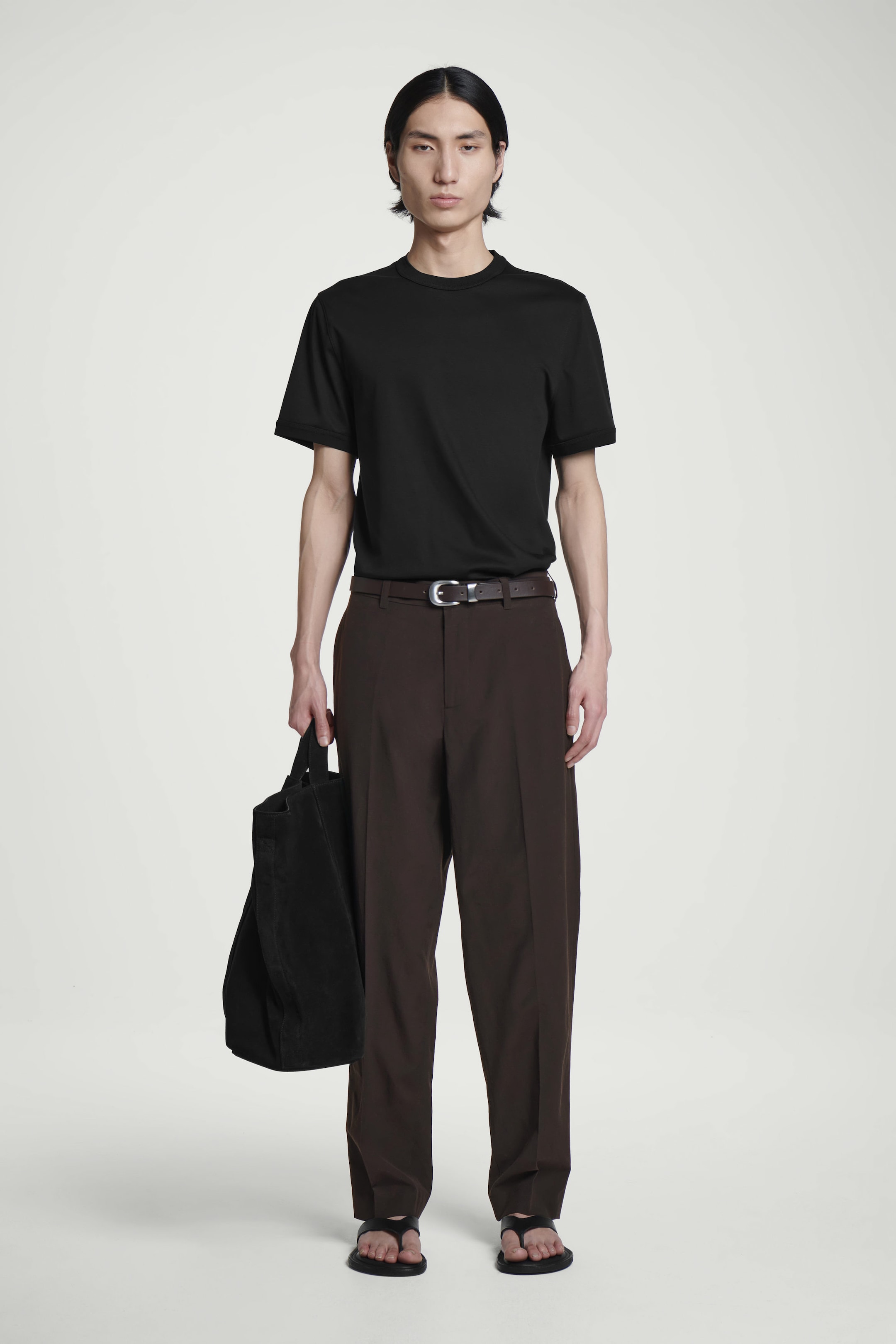 REGULAR-FIT MERCERISED-COTTON T-SHIRT