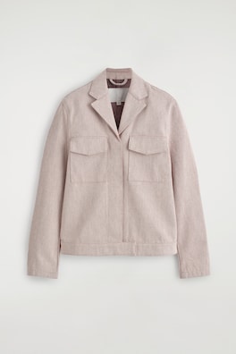 DENIM UTILITY JACKET — LIGHT PINK 2