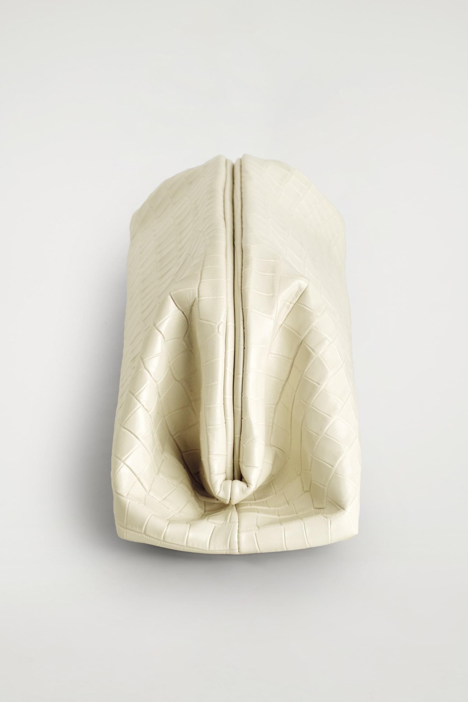 INGOT CLUTCH BAG - LEER - Wit / krokodilleneffect - 6