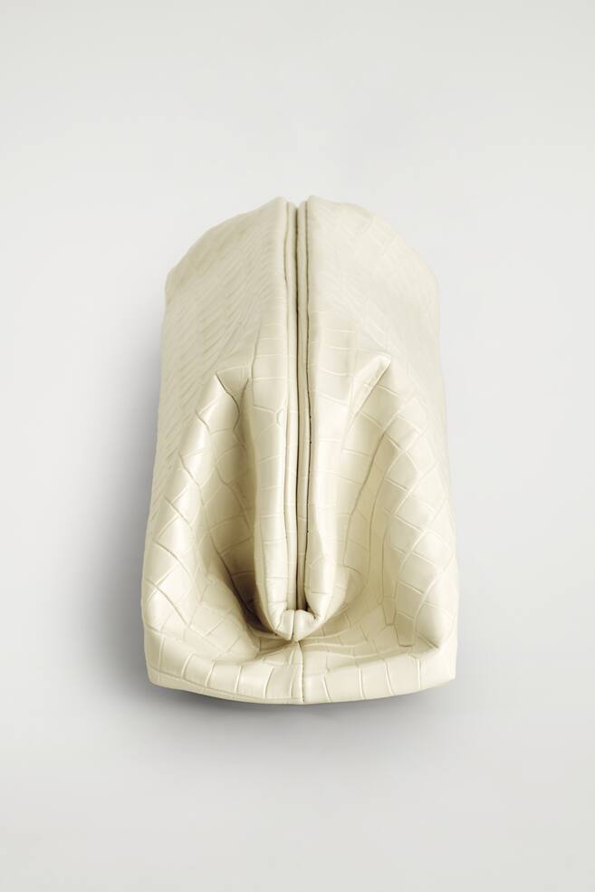 POCHETTE INGOT - CUIR - BLANC / EFFET CROCO - 6