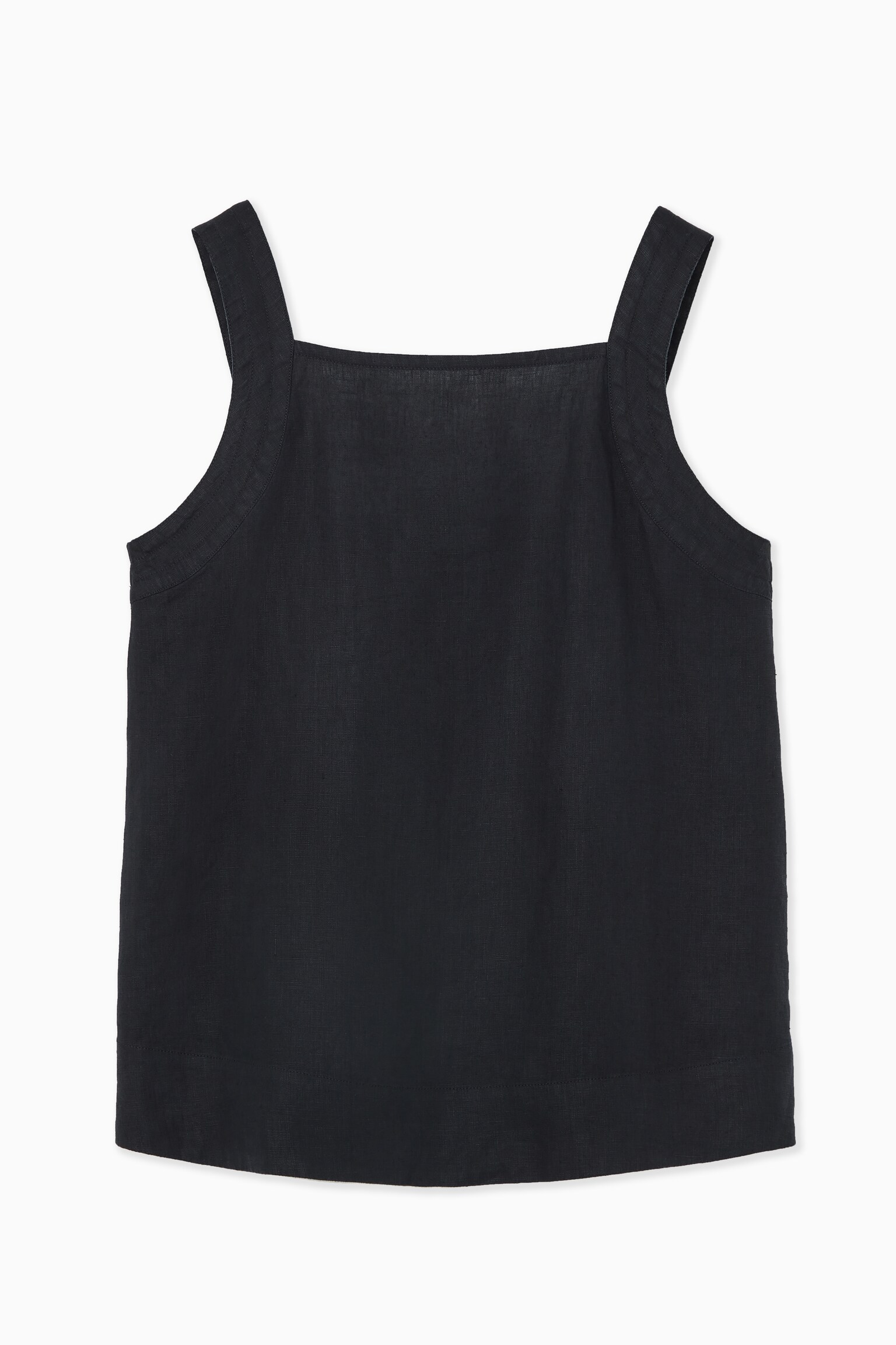 HAUT DOS NOUÉ EN LIN - BLEU MARINE/BRUN/MANDARINE/NOIR
