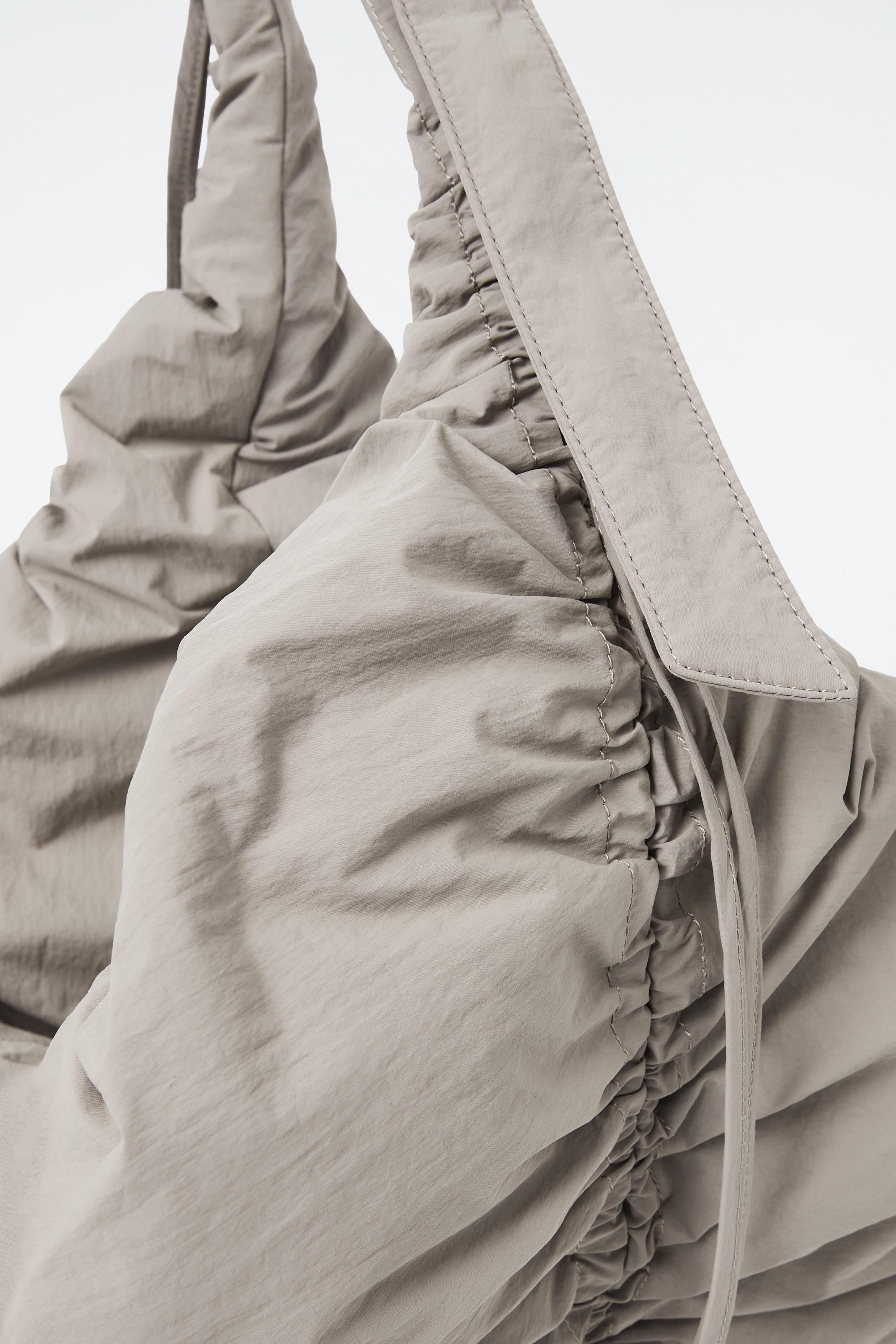 CANOPY OVERSIZED CROSSBODY BAG - NYLON - STONE | COS