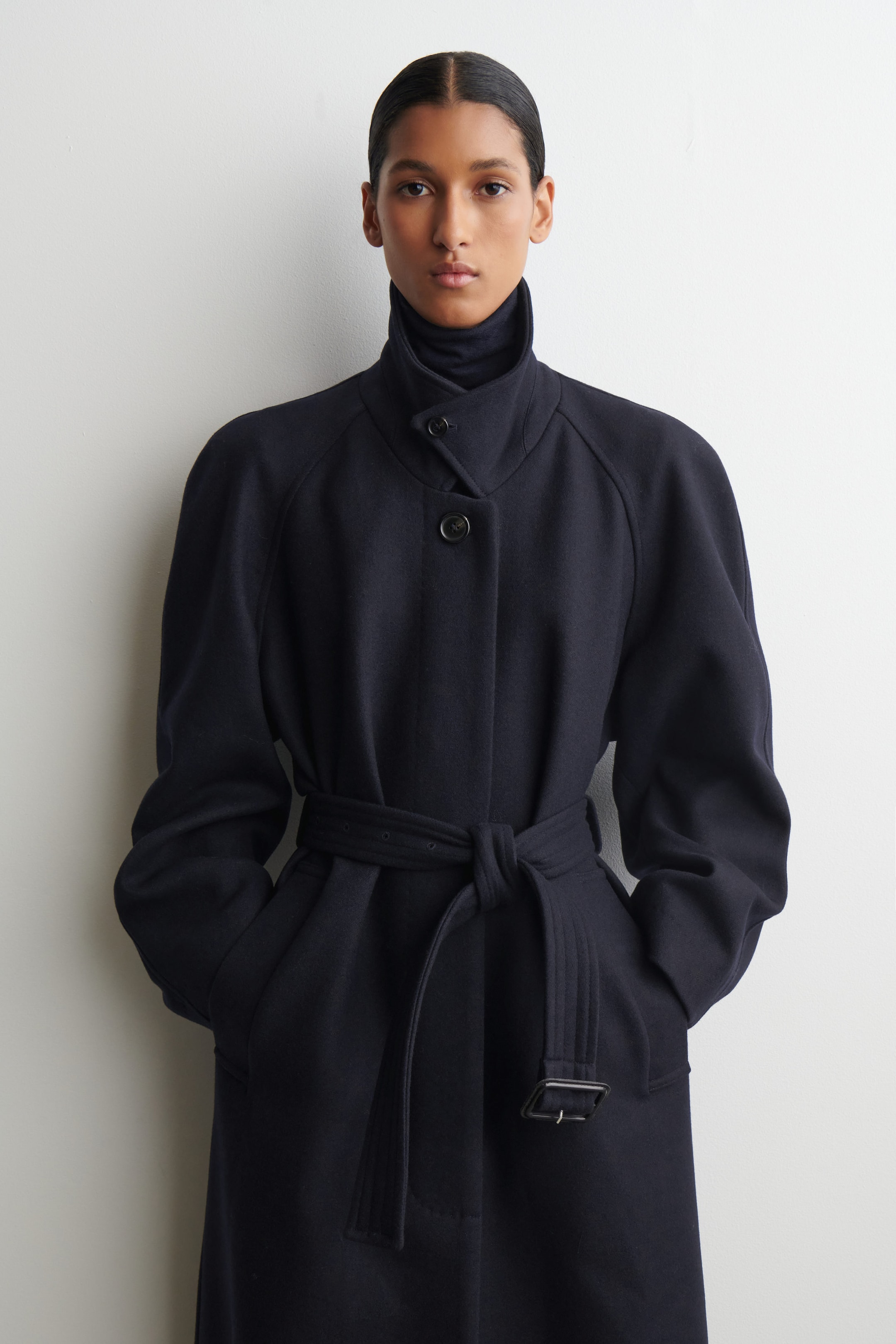 WOOL-BLEND TRENCH COAT