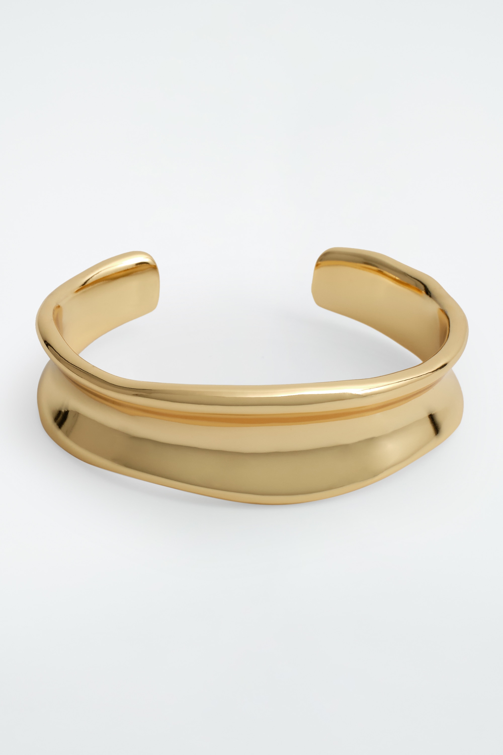 BRACCIALE RIGIDO SOTTILE DALLE LINEE SCOLPITE - ORO/ARGENTO