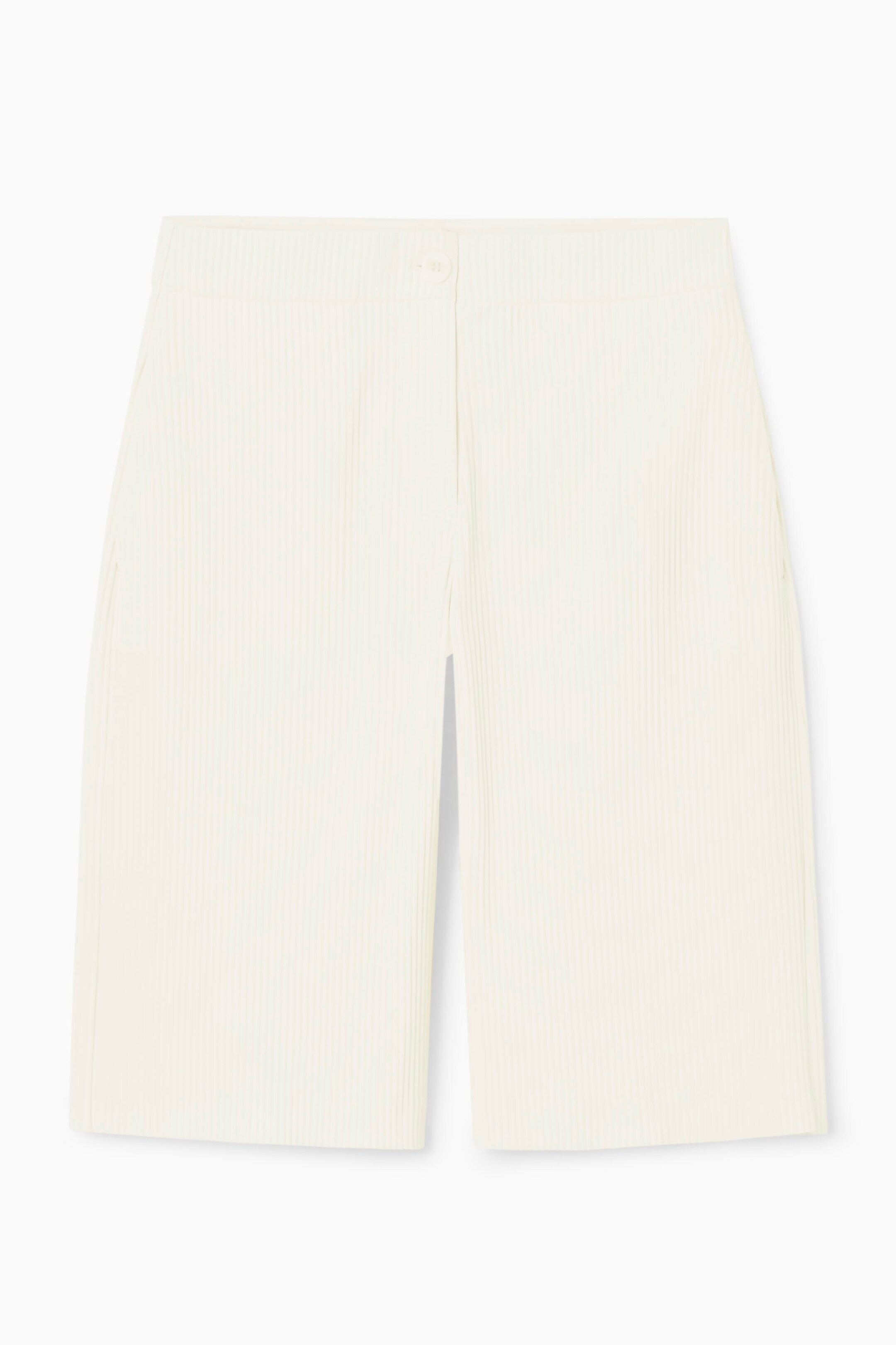 Agrandir l'image: SHORT BERMUDA PLISSÉ - IVOIRE - FEMME | H&M CH 1