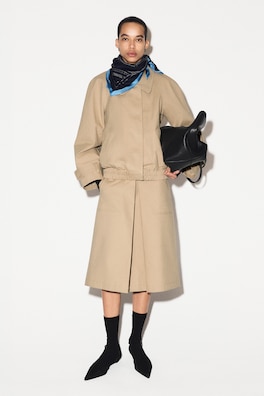 ROUNDED COTTON BLOUSON JACKET — BEIGE 7