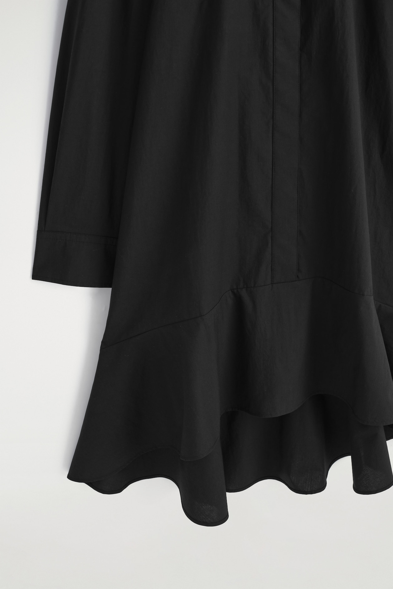 black flared shirt dress Donna Karan Women's Short Sleeve Tie Front Maxi Shirt Dress in Black, Size XL